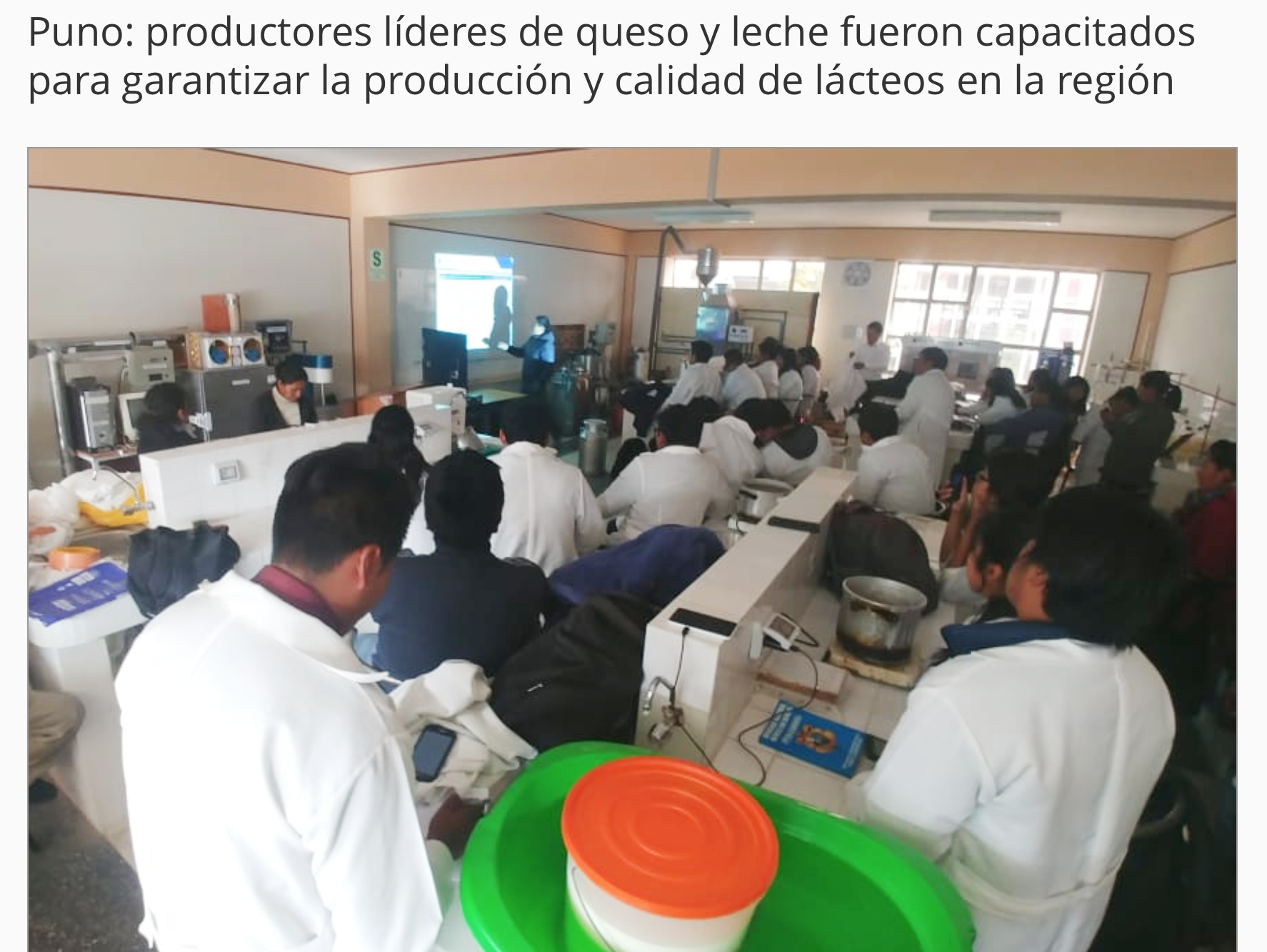 Mejorar la pequeña producción lechera del Perú