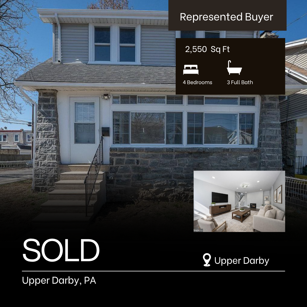 Classic stone-front home with spacious sunroom in Upper Darby