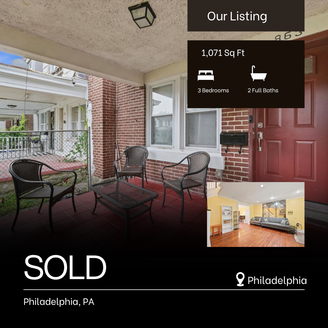 Classic brick row home with private covered patio in Philadelphia