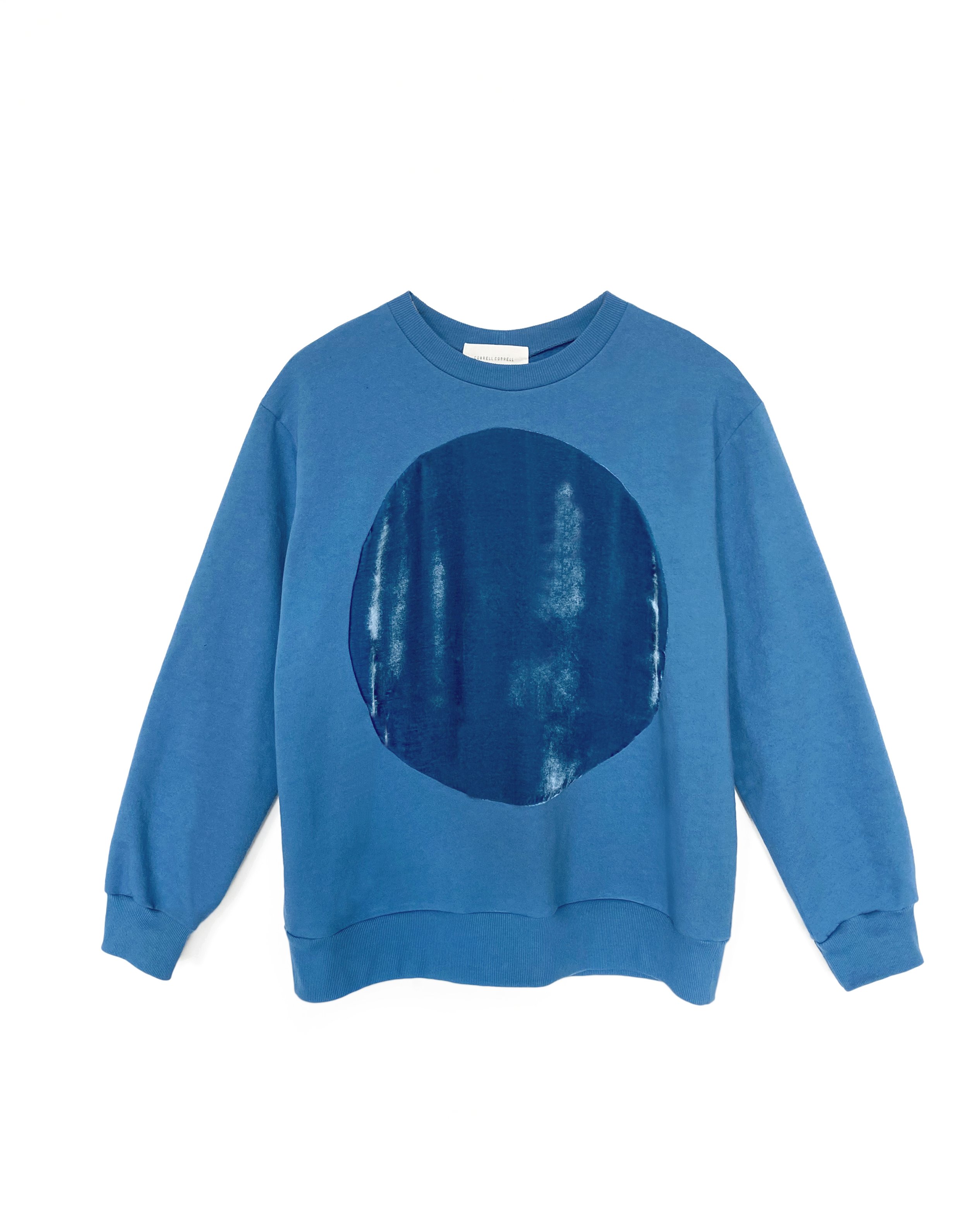 Lapis Blue Velvet Circle Sweater — Correll Correll