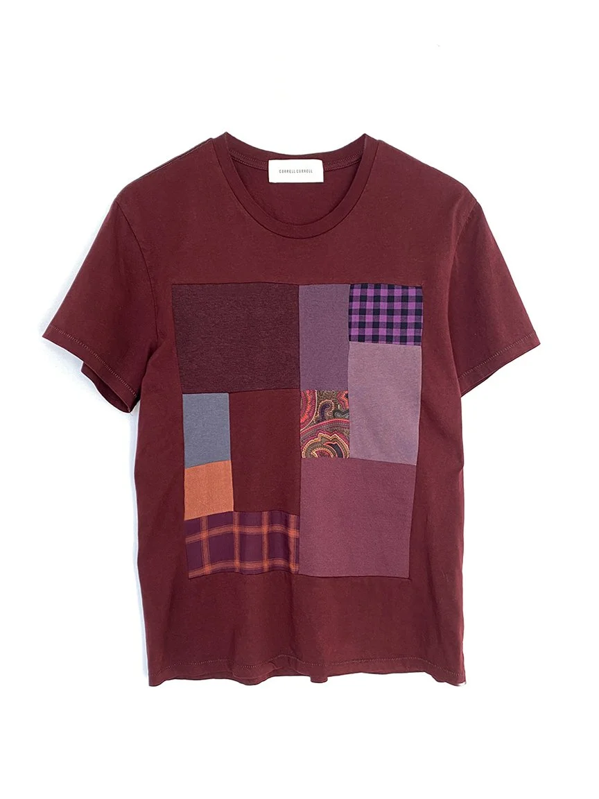 Patch Tee in Wine