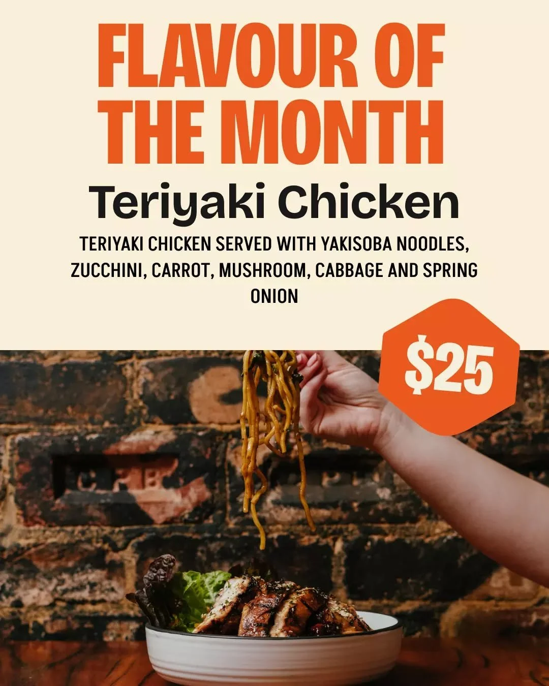 New month, new flavour! We&rsquo;re serving up Teriyaki Chicken as October&rsquo;s special, and it&rsquo;s everything you&rsquo;ve been craving for just $25.

For bookings head to the link in our bio.