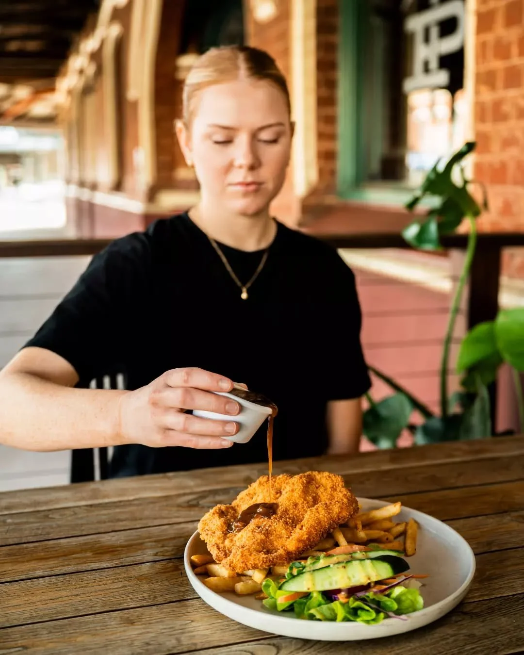Start the week strong with a Parmi at Paddy&rsquo;s! Golden, cheesy (or schnitty!), and best paired with a cold one on the side ✨