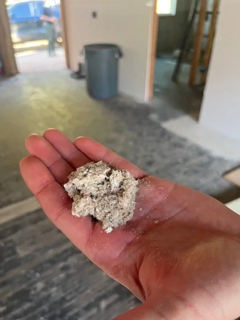 Close up of plant based Cellulose insulation