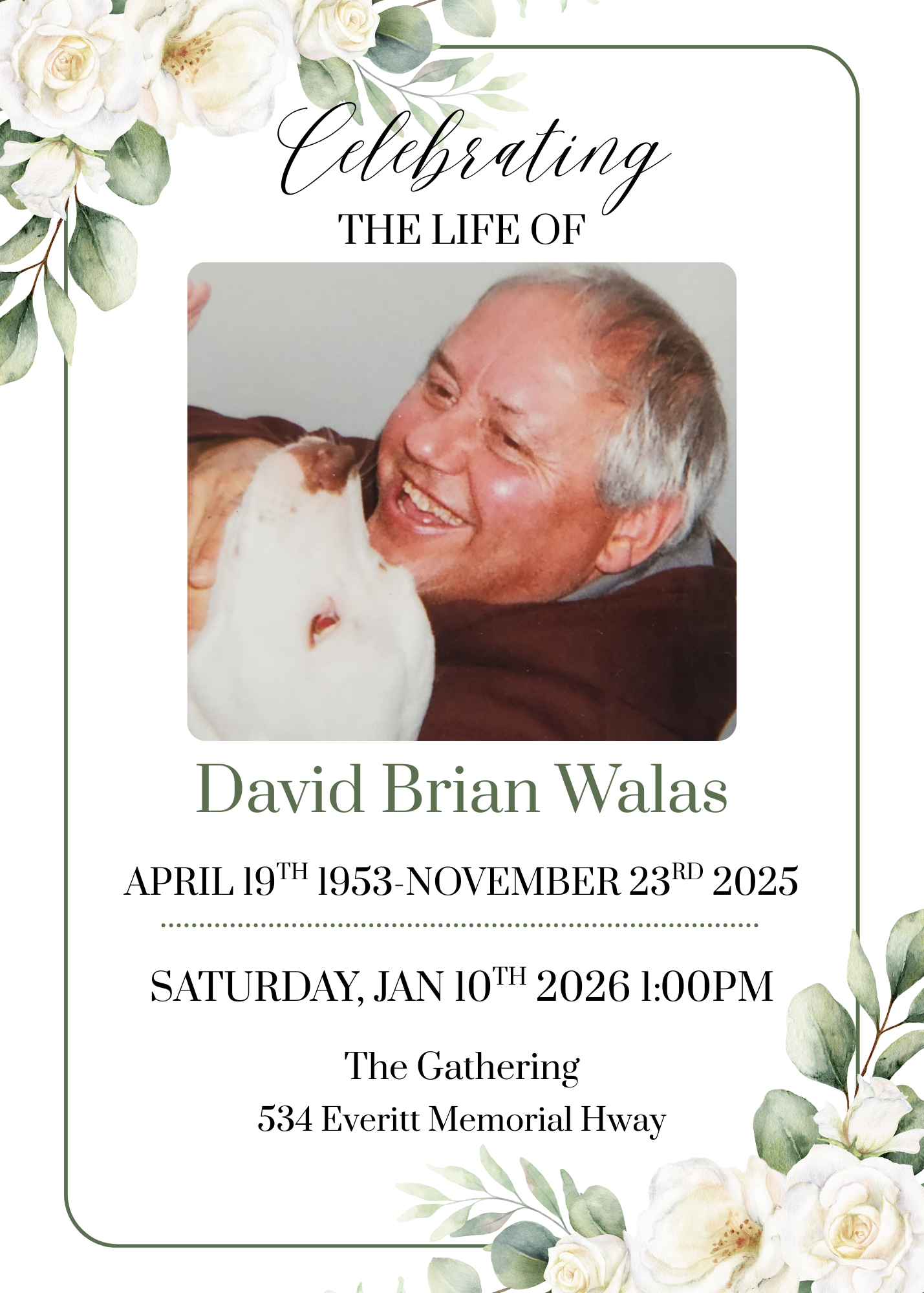 Celebration of Life for David Brian Walas