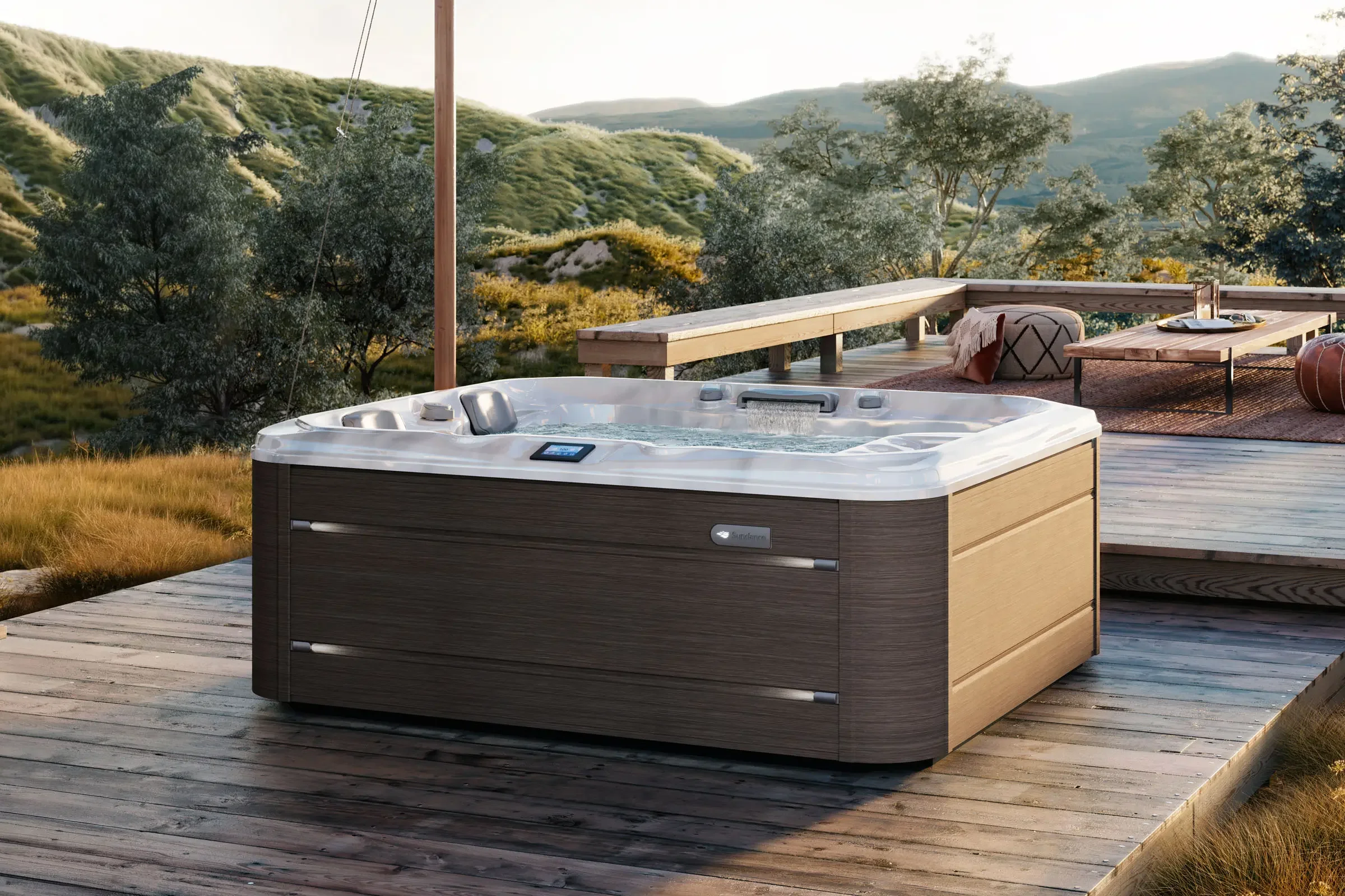 sundance series 780 hot tub in the wilderness