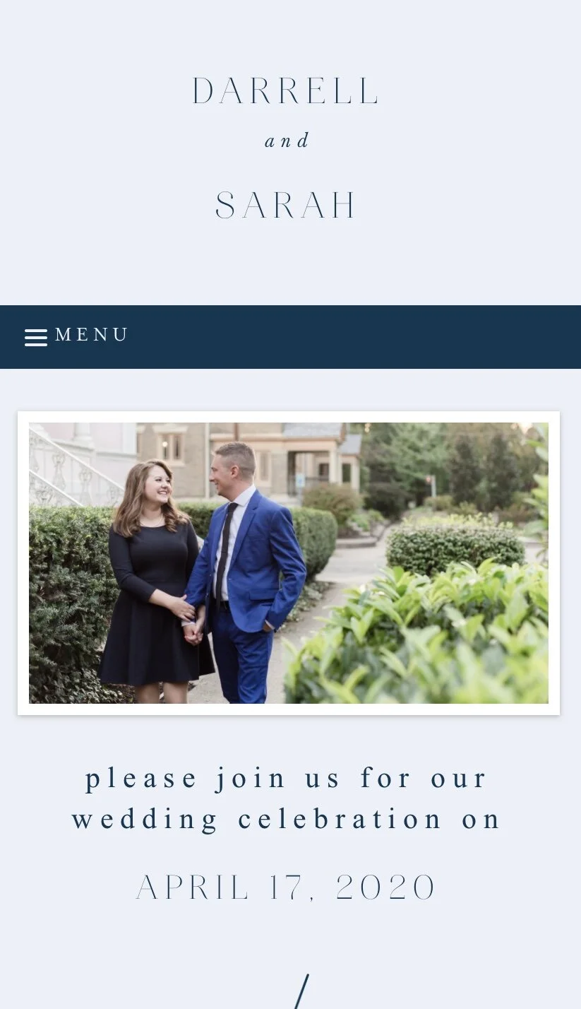 Setting Up Our Wedding Website
