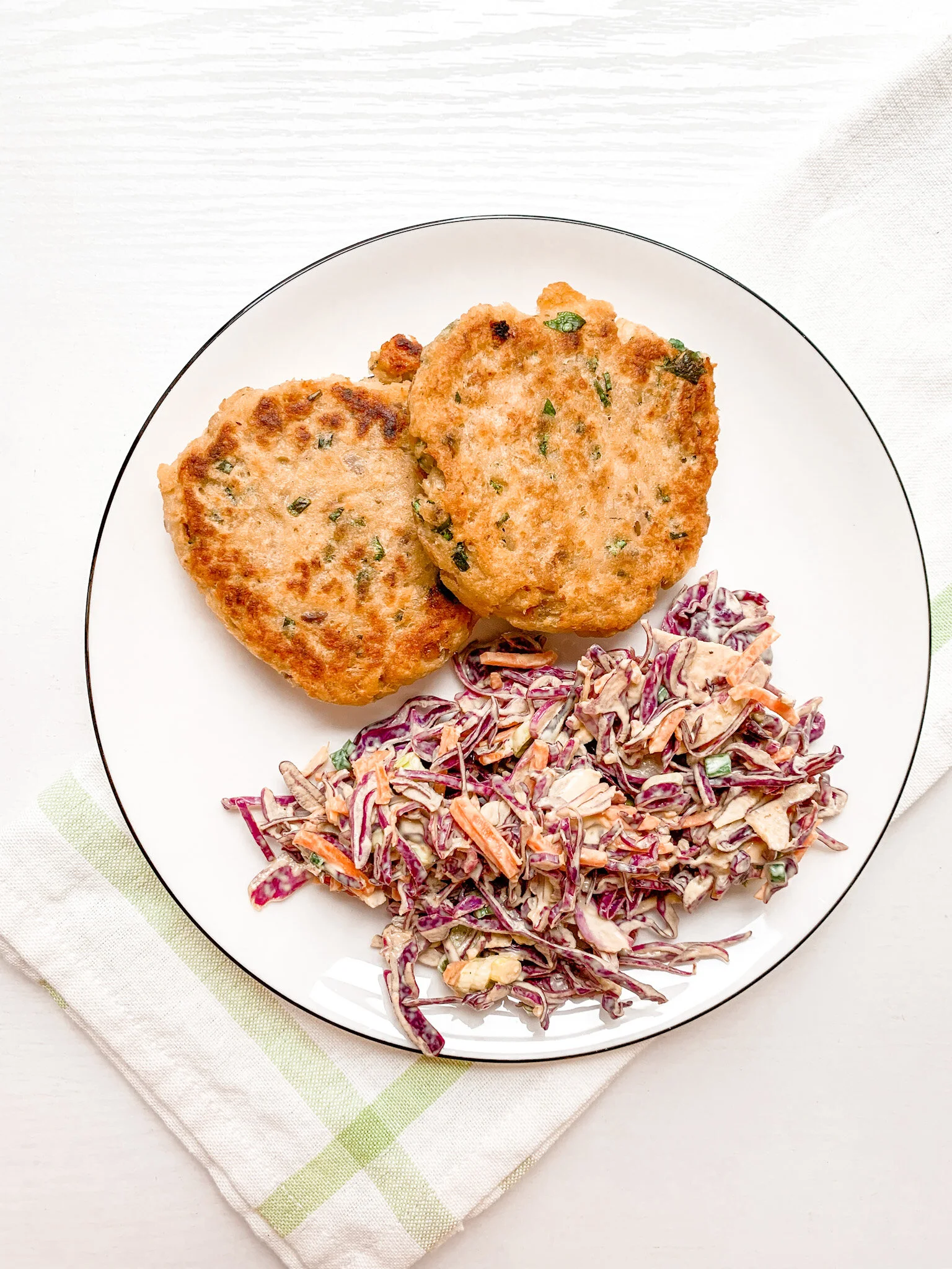 Salmon Patties and Slaw