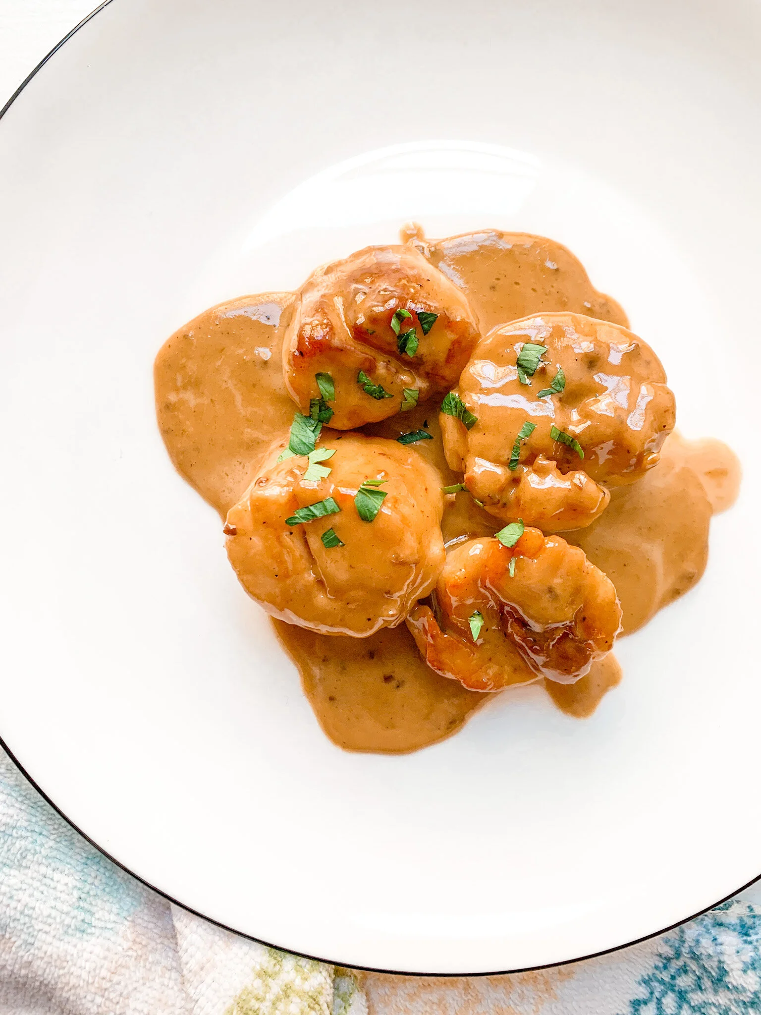 Scallops with Garlic Sauce