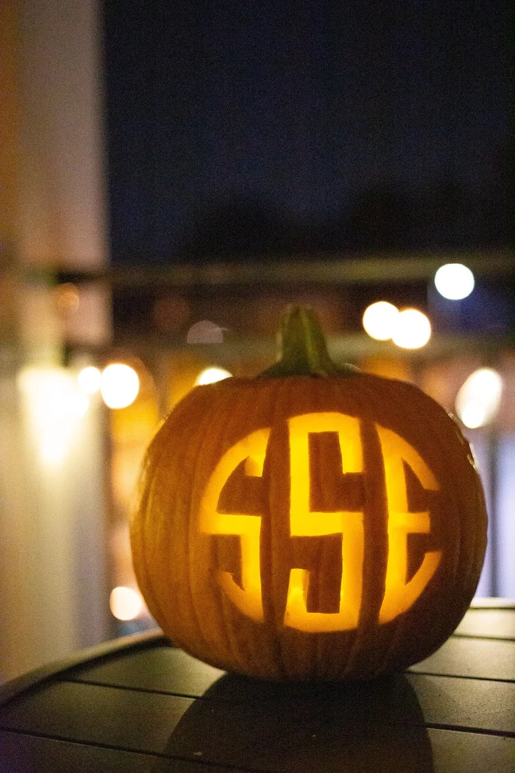 How to Carve a Monogrammed Pumpkin — the amateur apron how-to-carve-a-monogrammed-pumpkin-the-amateur-apron