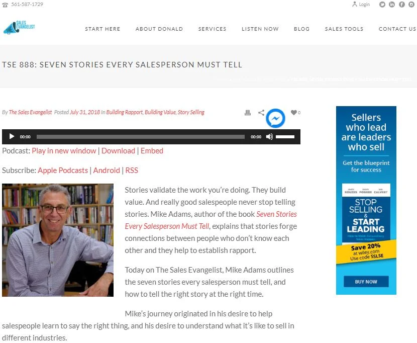 Podcast with Donald C. Kelly The Sales Evangelist