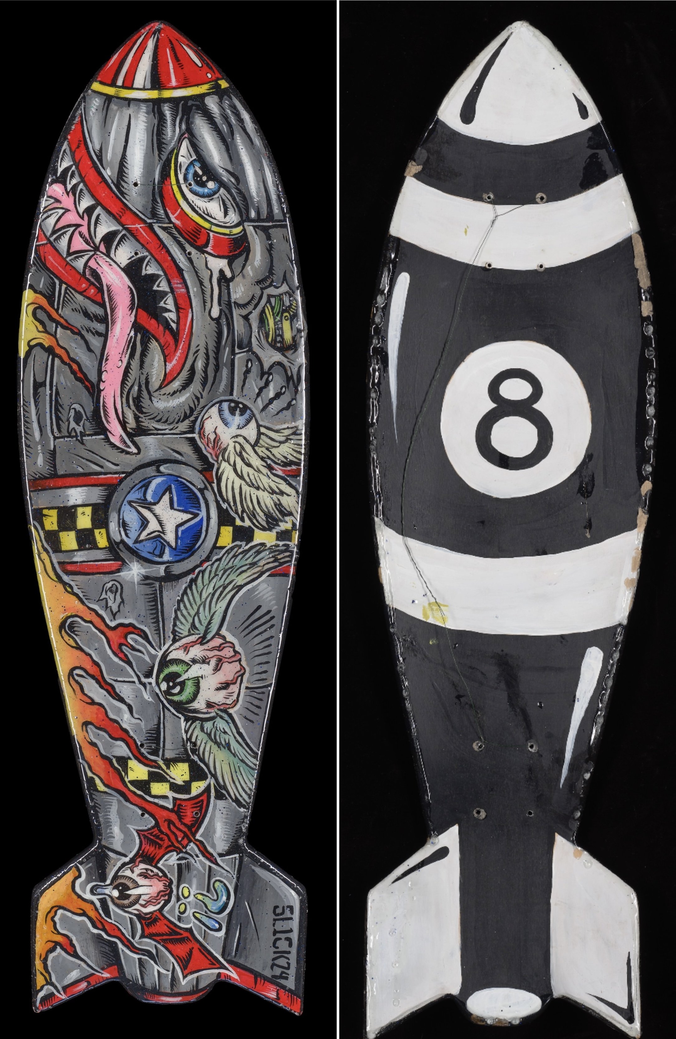 Lot #312 Sylvester “Slick” Guard Fatman (2024) Mixed media 9 x 33" “I have used the CAP studio for since I was a teenager and now I am a staff member. That is a beautiful full circle and I am happy to support Hospitality House which has always