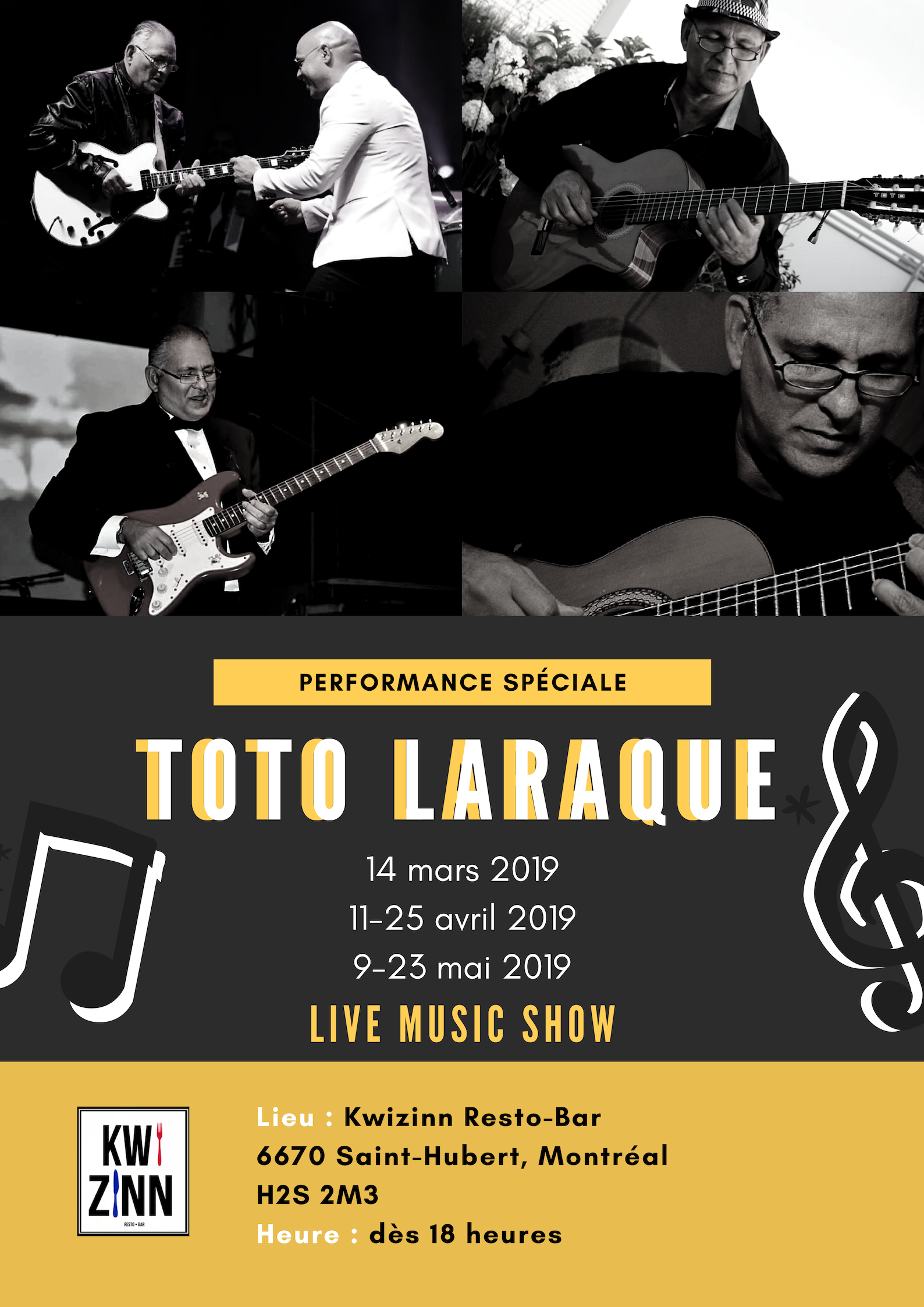Flyer pour performance musicale