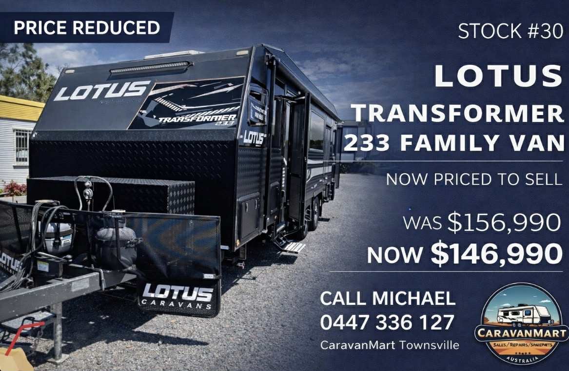 PRICE REDUCED Stock #30 Lotus Transformer 233 Double Bunk . 2 Slides