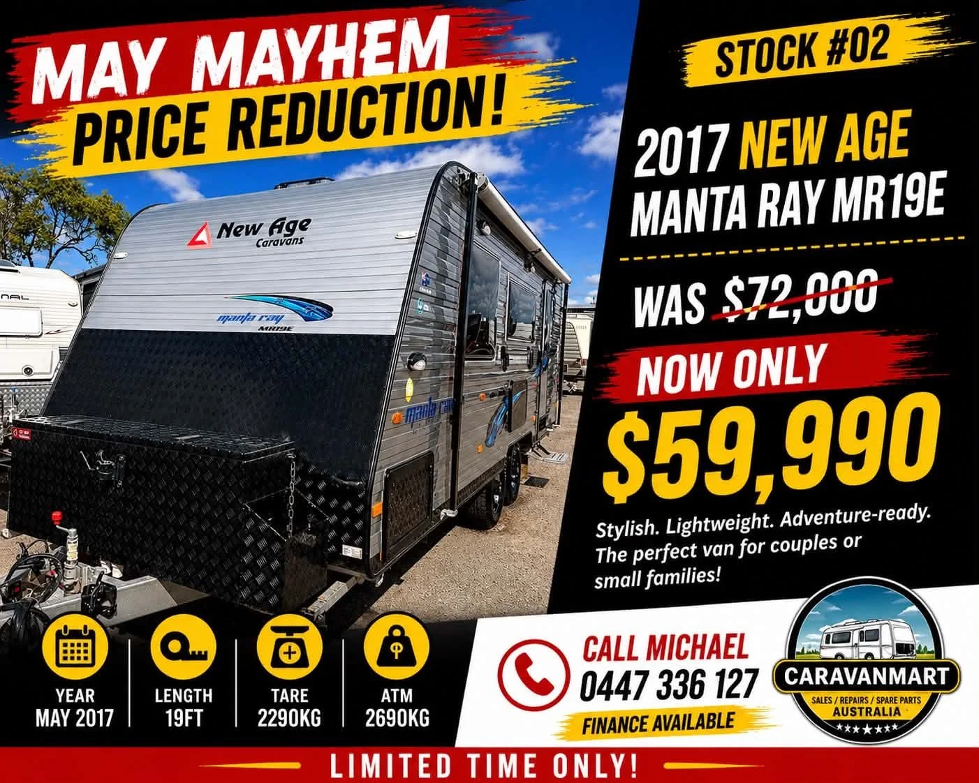 ***Price Reduction**** Stock #2 Newage Manta Ray 