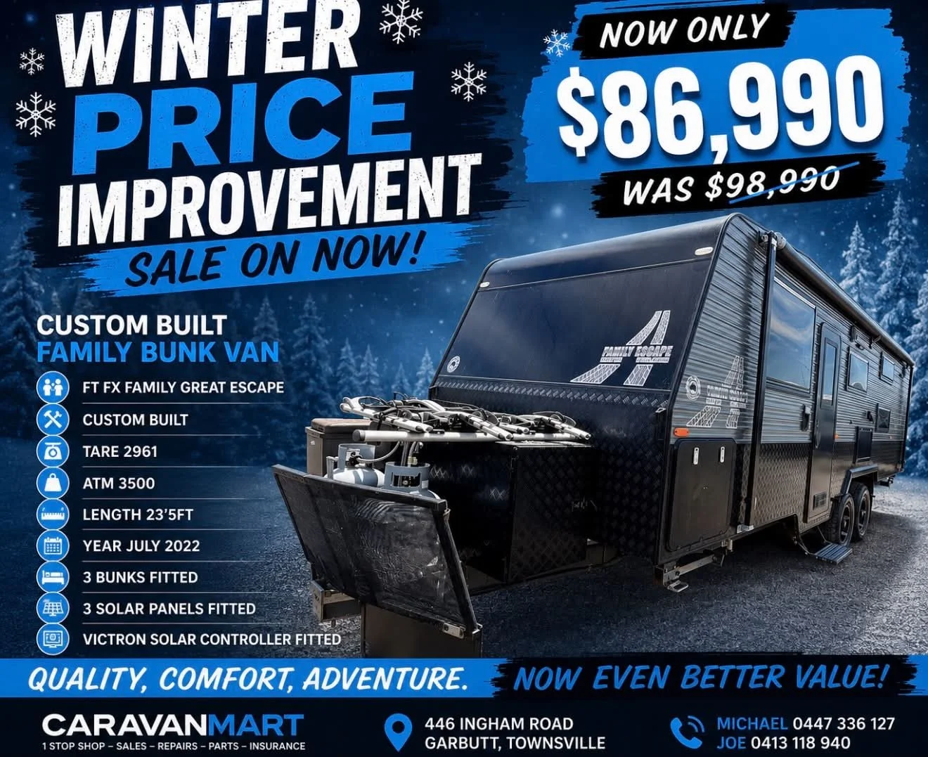 ***PRICE REDUCTION*** Stock #6 Great Escape FT FX Family Van