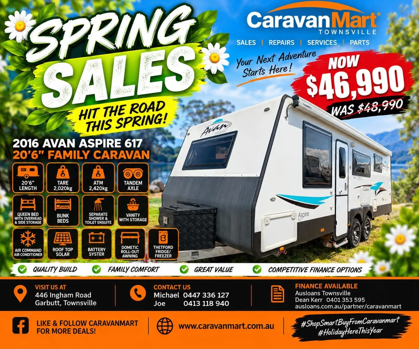 Stock #9 2016 AVAN ASPIRE 617 – 20’6” FAMILY CARAVAN