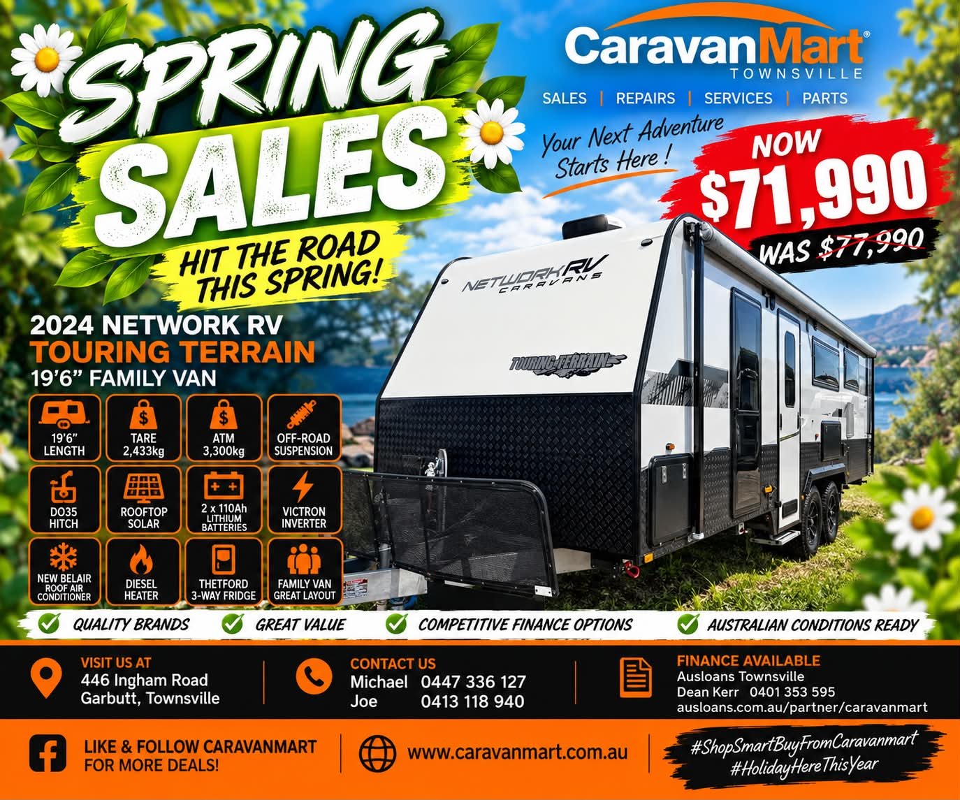 Stock #16 2024 NETWORK RV TOURING TERRAIN FAMILY VAN 19’6” 