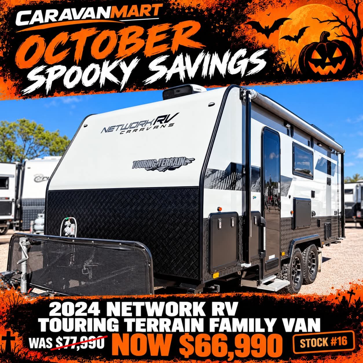 Stock #16 2024 NETWORK RV TOURING TERRAIN FAMILY VAN 19’6” 