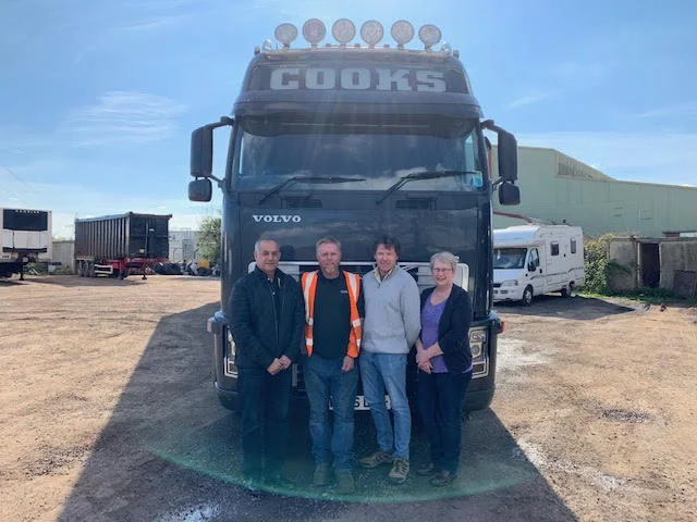 Lib Dem candidates Habib Farbahi (far left), Simon Nicholls (centre right) and Bev Fernandes (far right) at Cooks depot