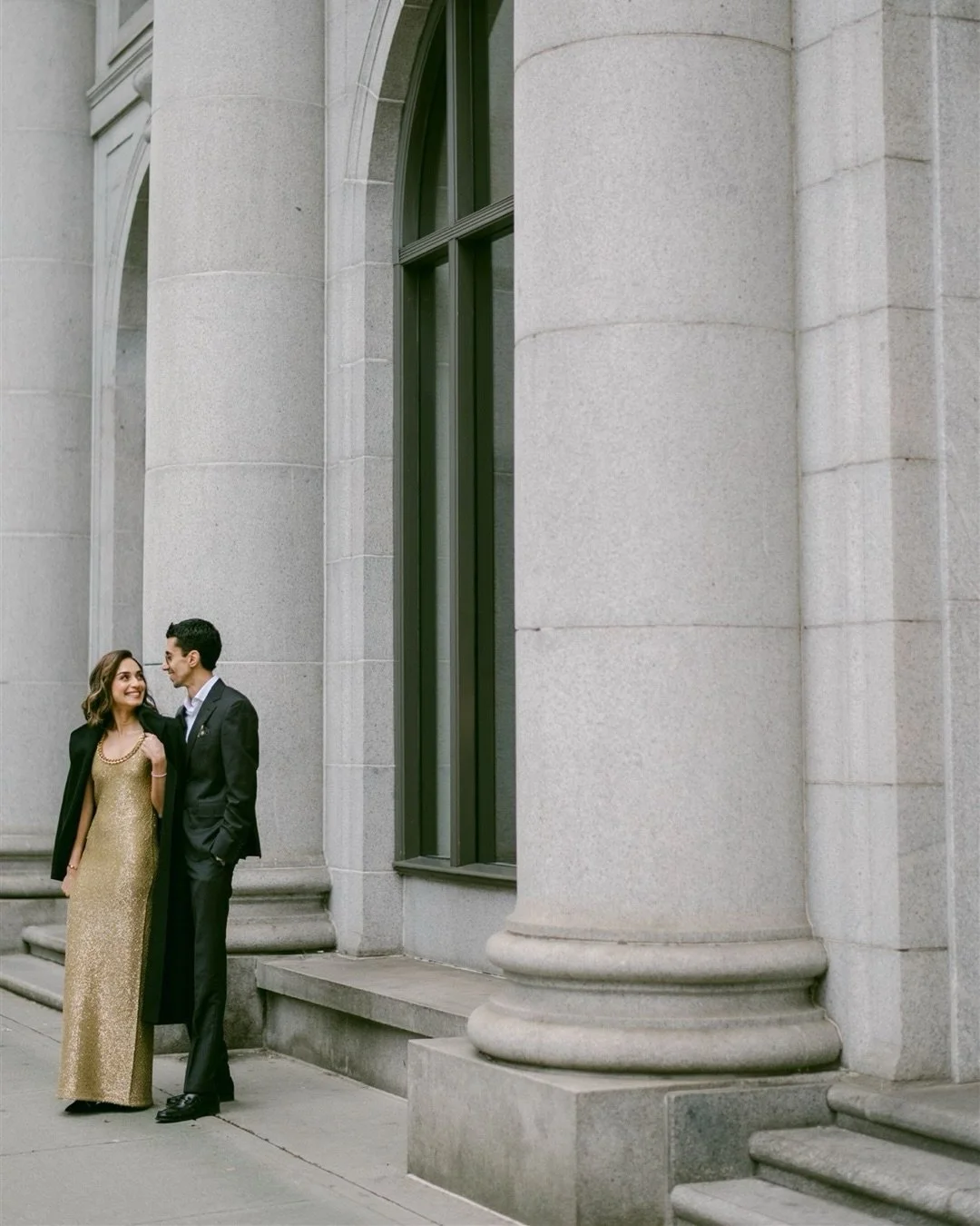 An effortless &amp; chic, downtown Vancouver engagement shoot&hellip; my favourite kind 💛

Also can we take a moment for this stunning @stjohn dress 😍

Can&rsquo;t wait for T&amp;B wedding with @detailsbyhalehvancouver