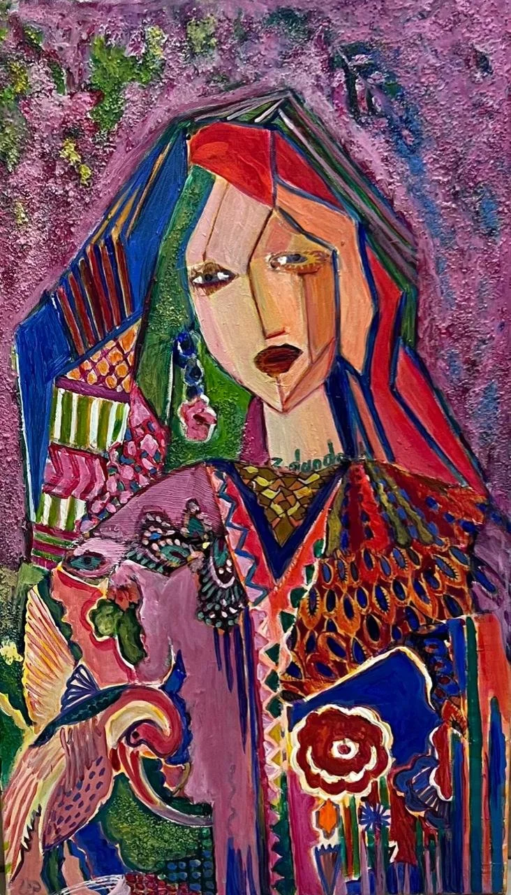  mixed media on canvas   60 x 35 cm  