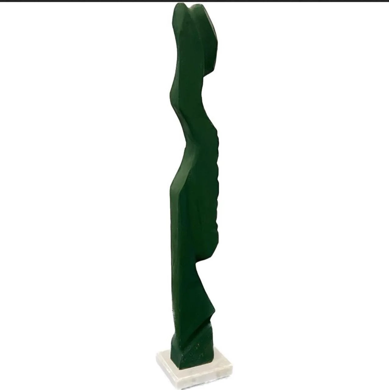  Green wood sculpture  62x11x10cm  