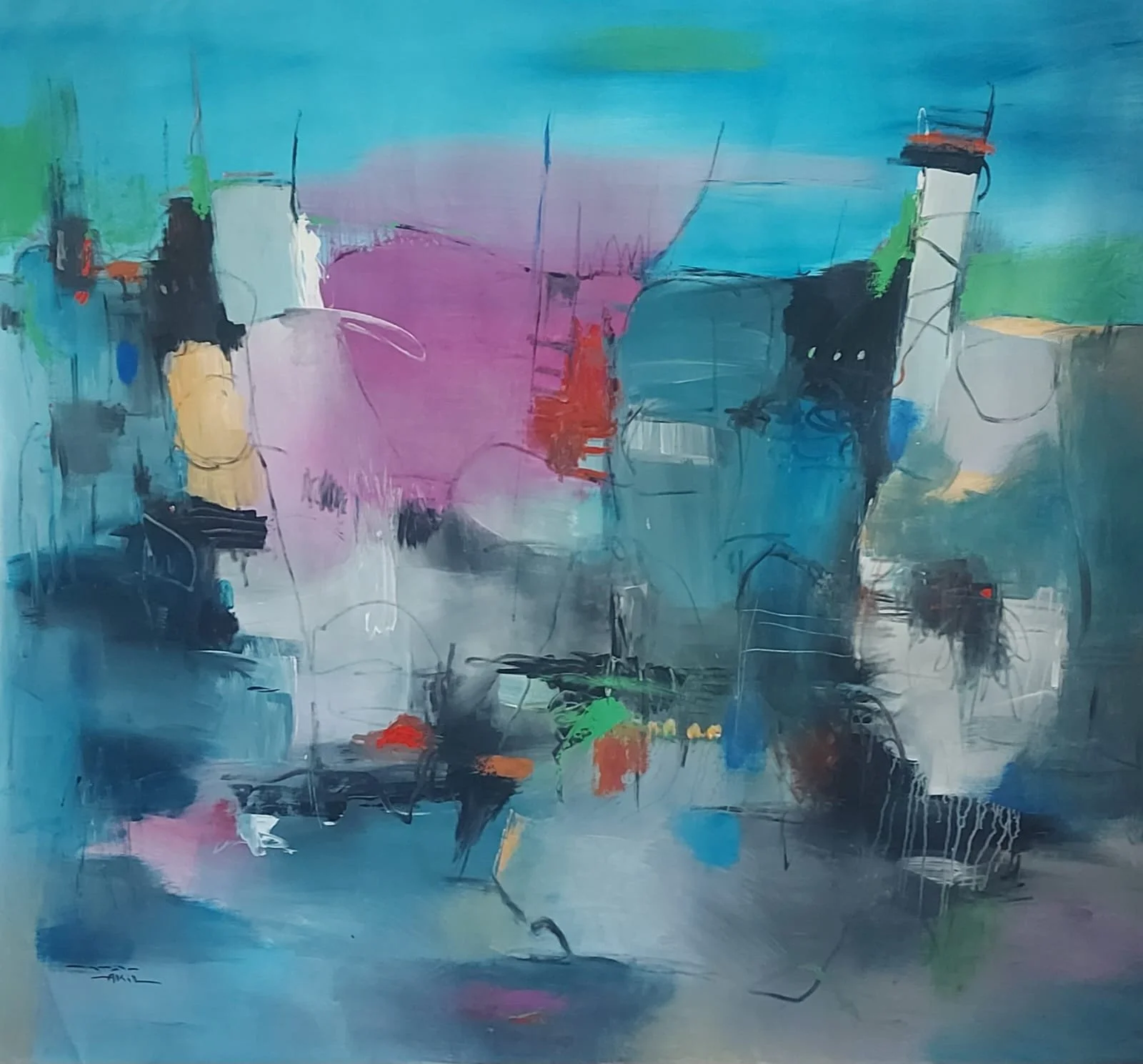 Acrylic on Canvas  150 × 140 cm