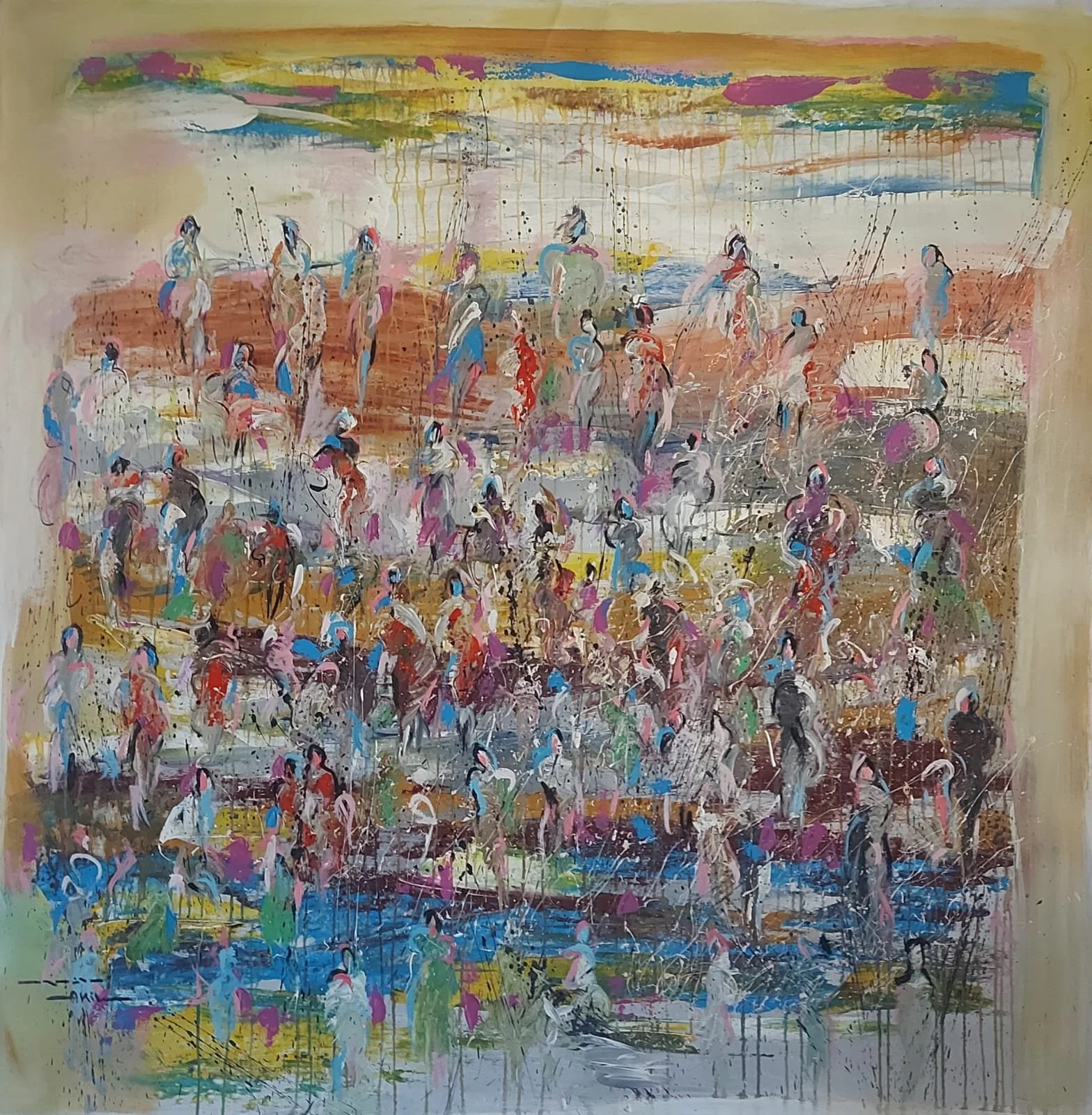 Acrylic on Canvas  120 × 120 cm