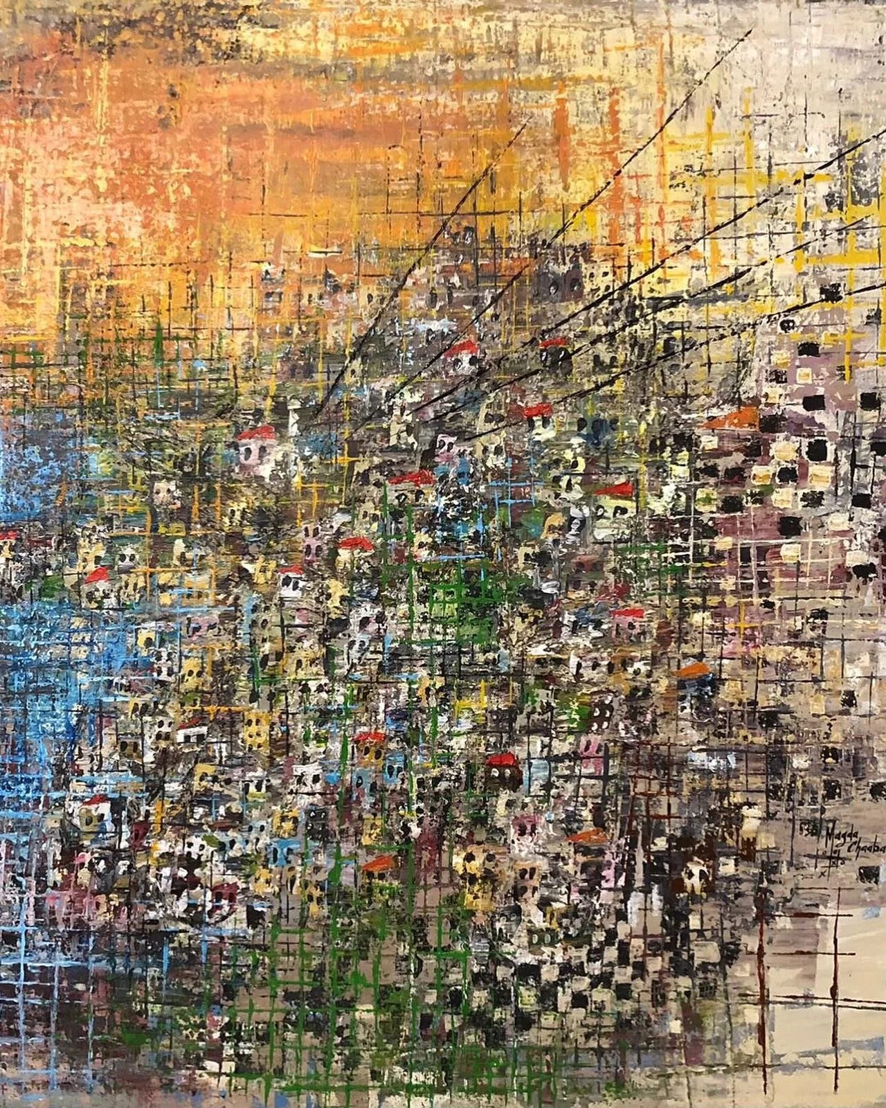 Magda Chaaban 
The Beirut Series
100x100cm
Acrylic on Canvas

#picoftheday #beautiful #art price
#artdealers #artworld
#artlovers #beirutartlovers #beirutartcollectors
#Dubai art-collectors#original artwork #artinbeirut #lebaneseart #painting #magdac