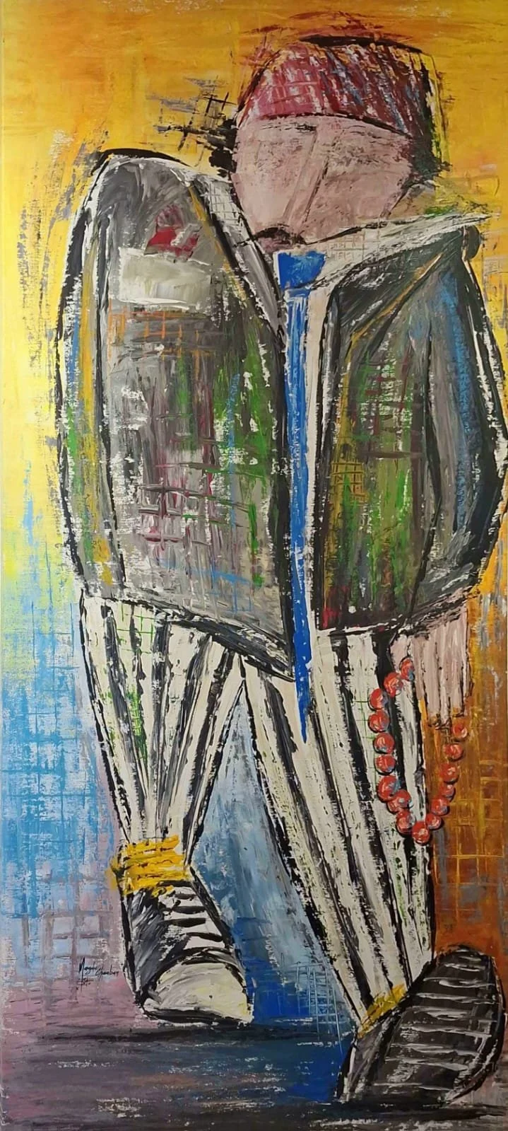  Magda Chaaban  Acrylic on Canvas  175 × 80 cm 