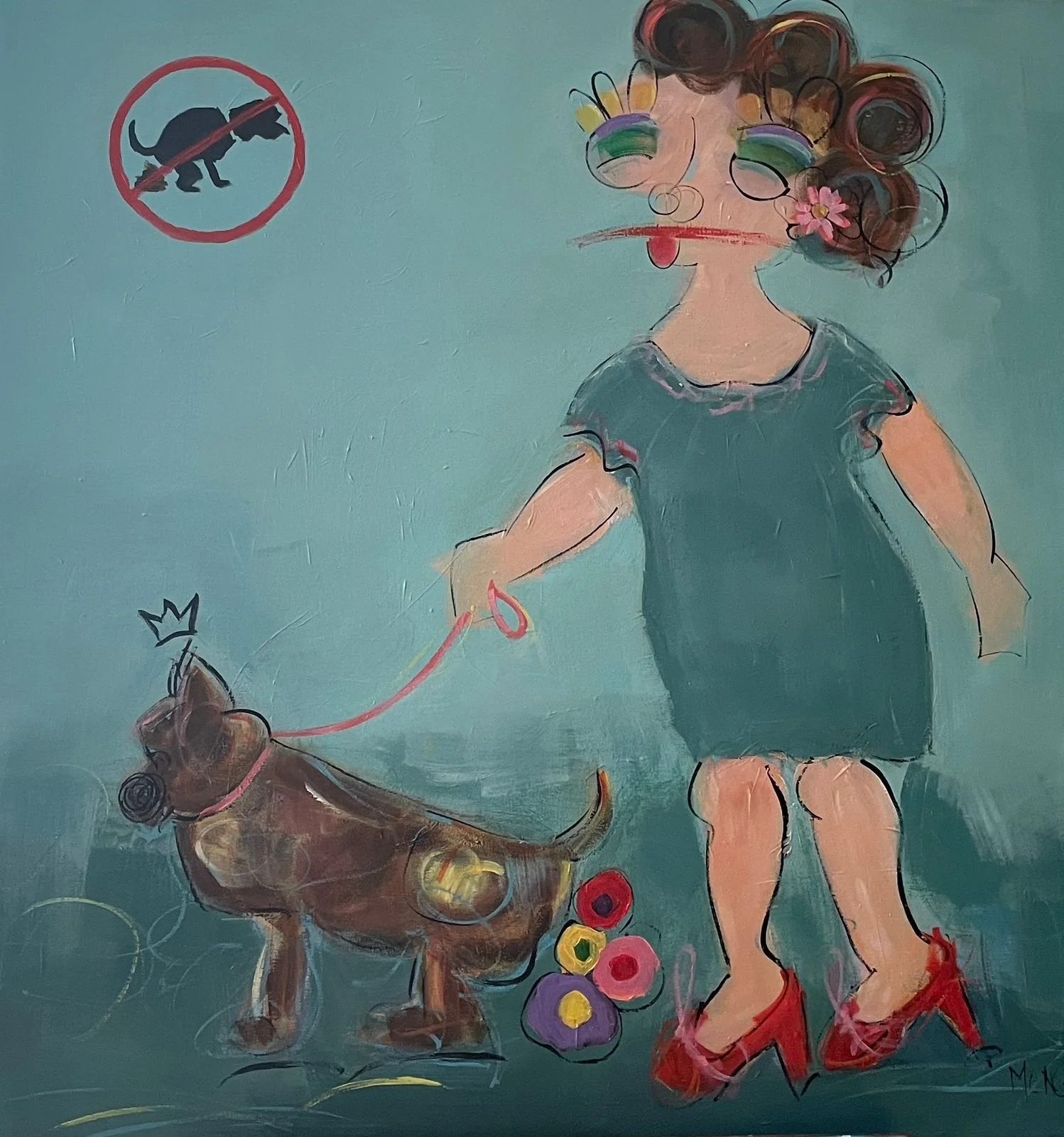 %22 Les Fleurs%22, 100x100cm, acrylique sur toile.jpg