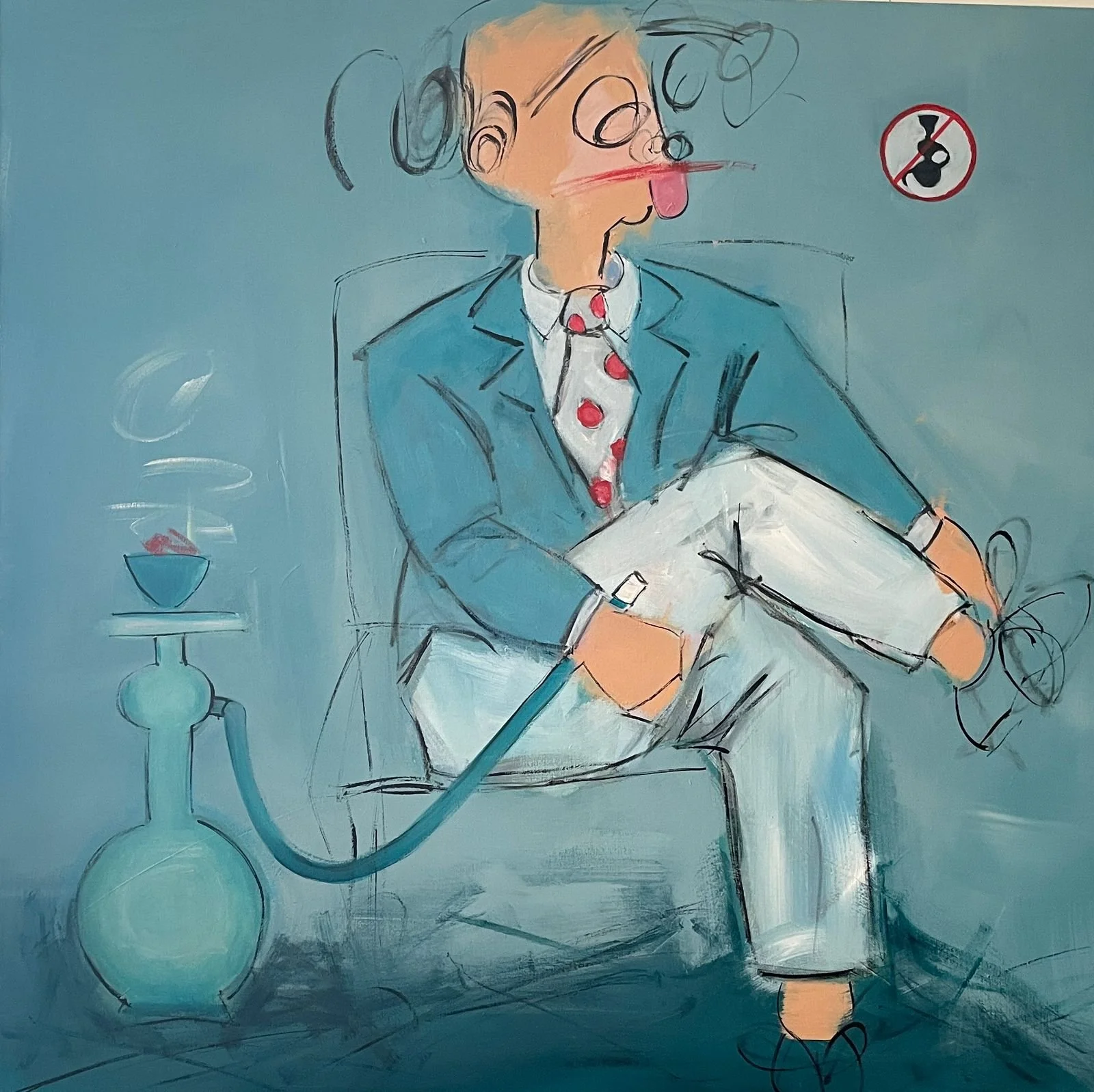 %22 Le Fumeur %22, Acrylique sur toile.jpg