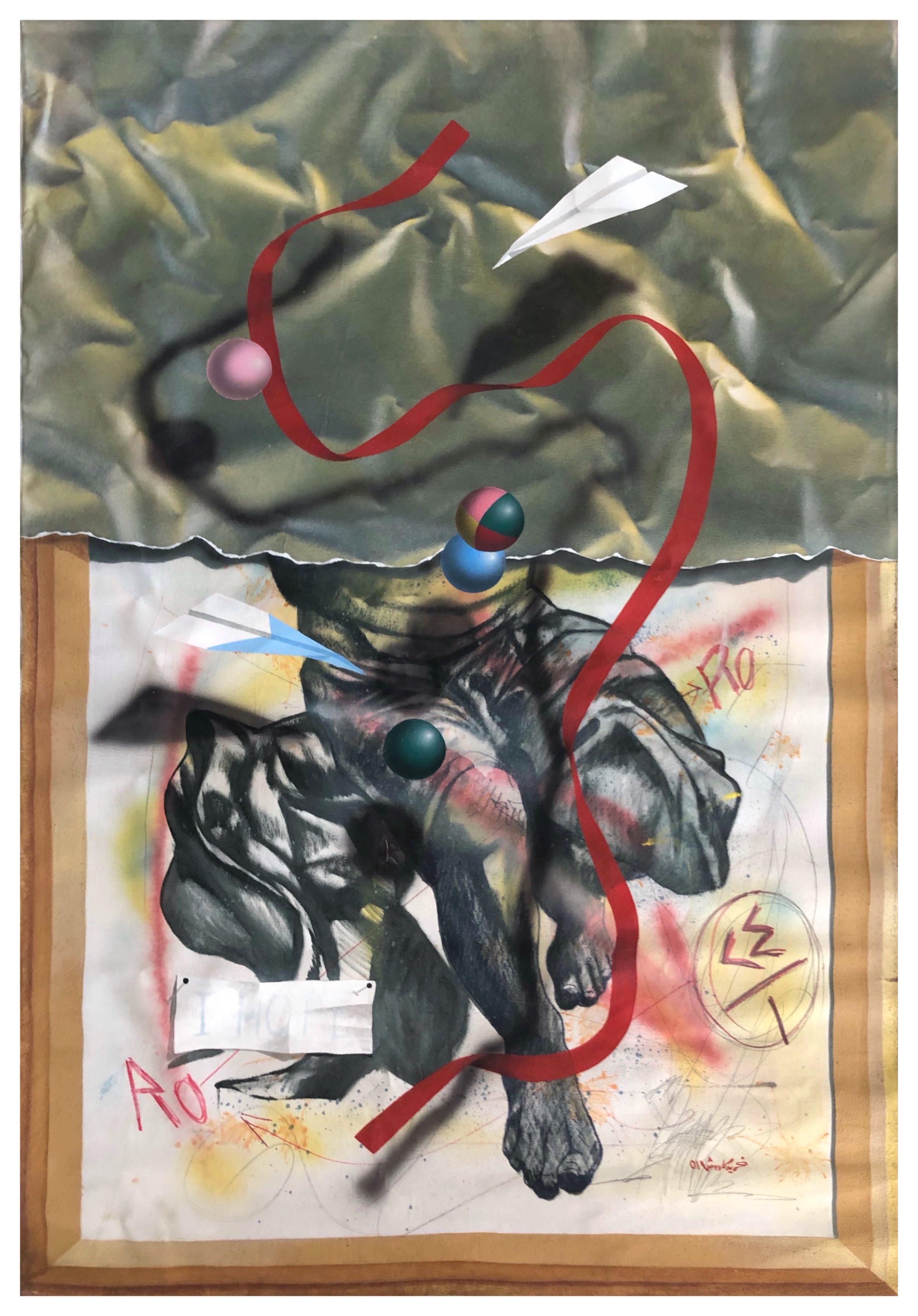 Fareed Kawoosh-Untitled-Mixed Media on Canvas-146 x 90 cm-2001.jpg
