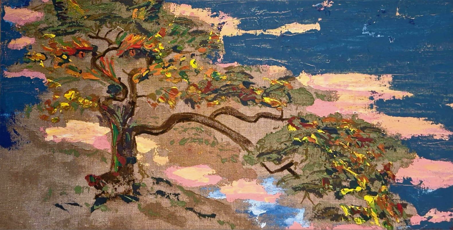  Acrylic on Jute  40 × 78 cm 