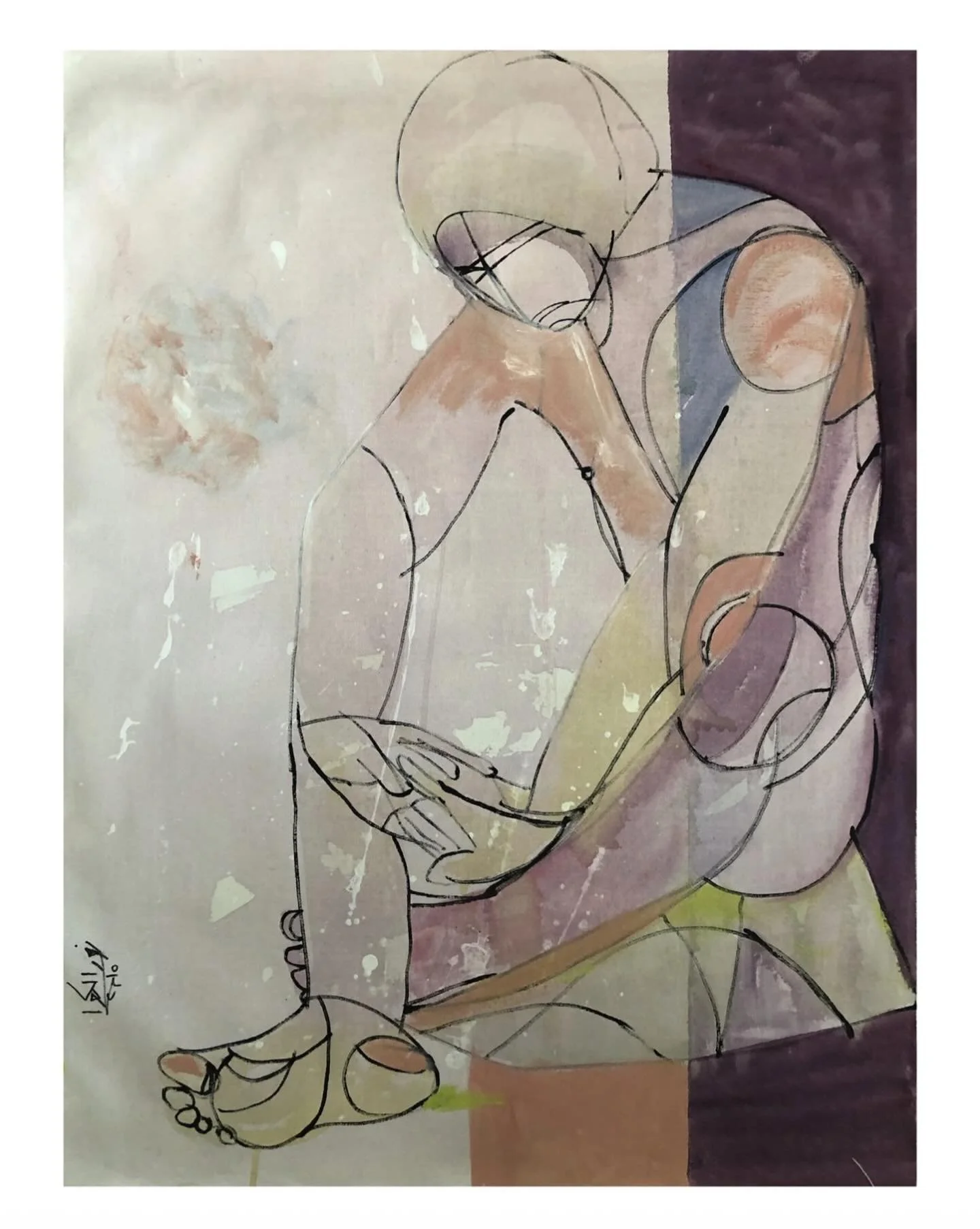 Nour Kawa 
Acrylic on Canvas
90x70cm