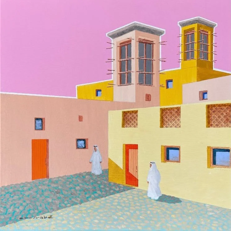 Ali Mourabet 
Desert Pink 
Acrylic on Canvas
60x60cm