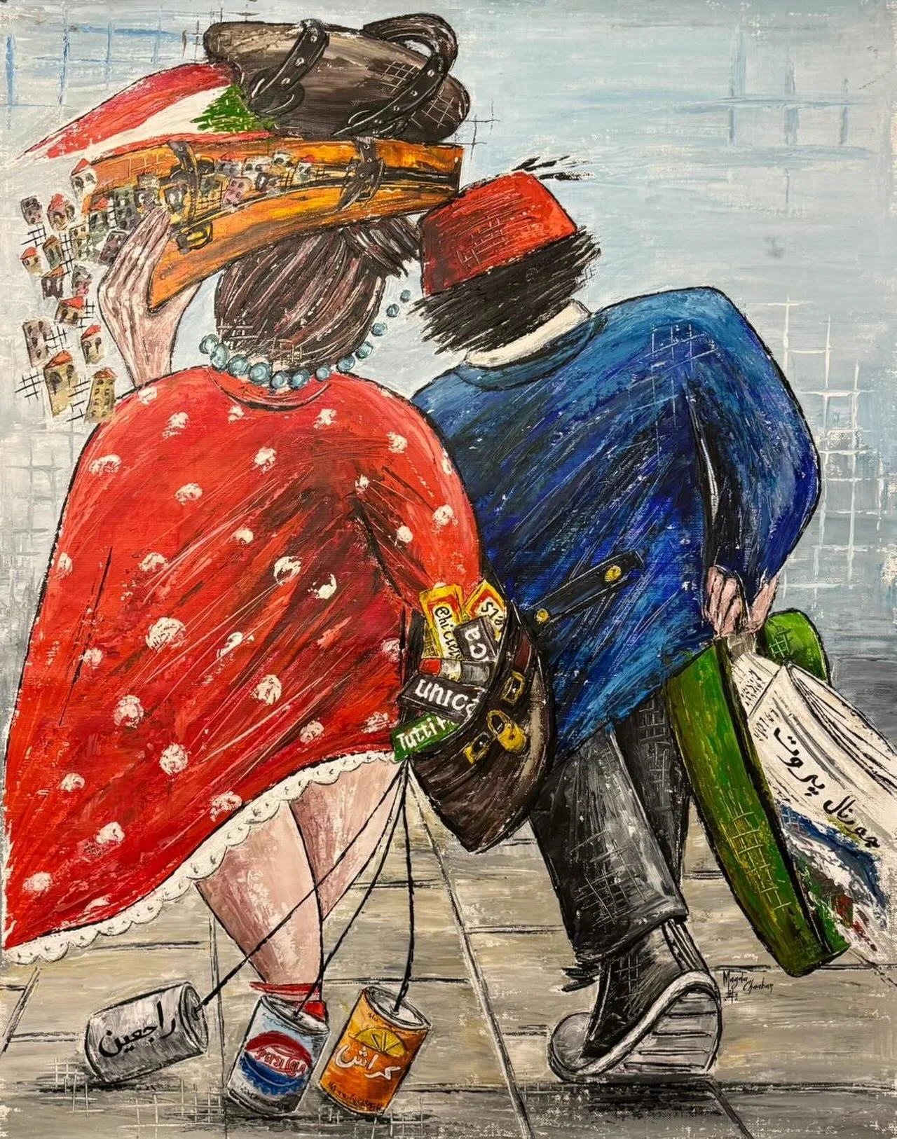 Magda Chaaban 
Beirut I Love You
Acrylic on Canvas
140x110cm