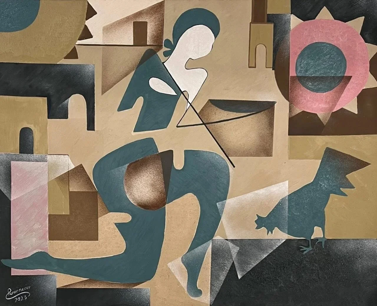 Rene Nasser 
Acrylic on Canvas
100x100cm