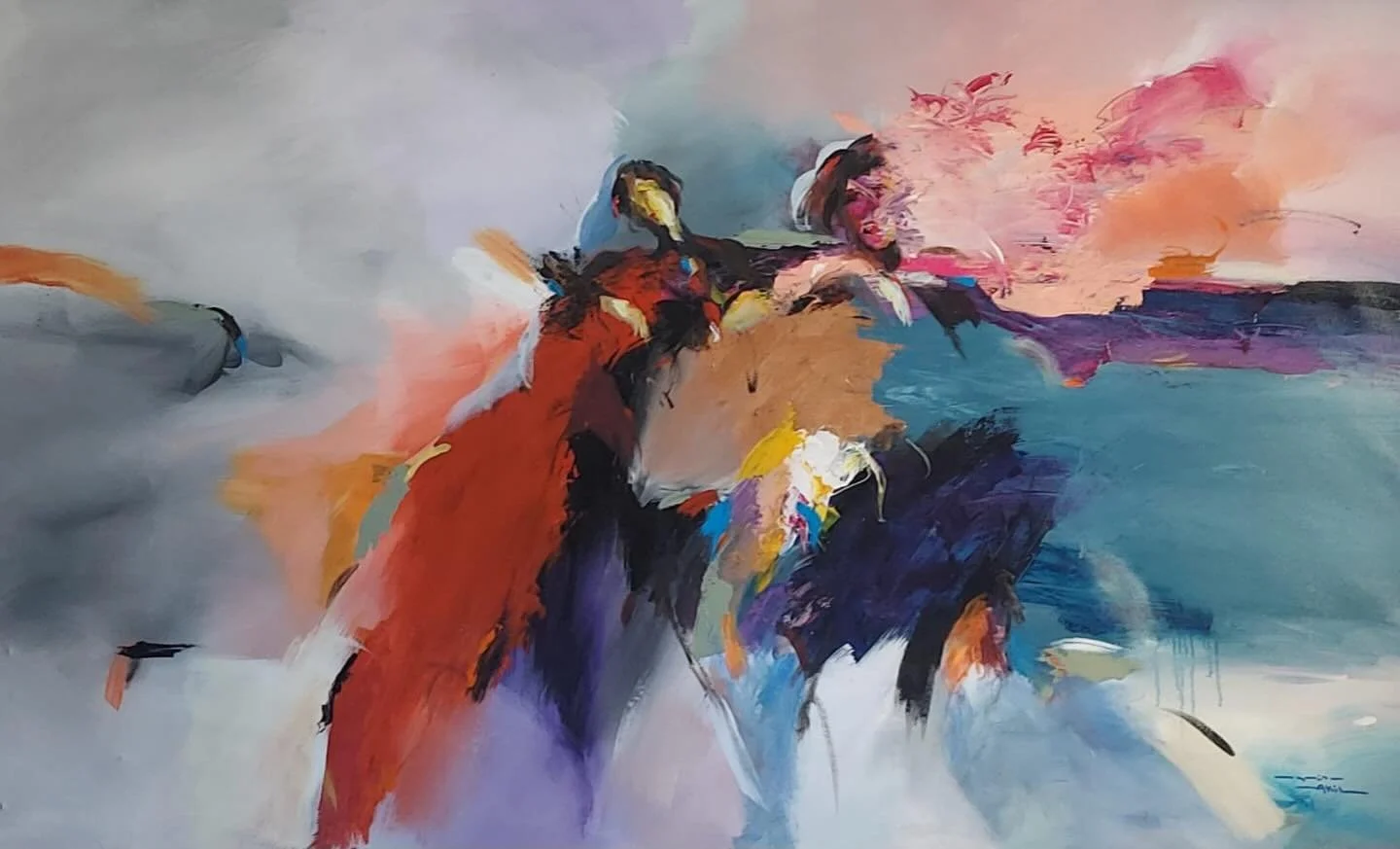 Hazem Akil 
Acrylic on canvas 
200x120cm
