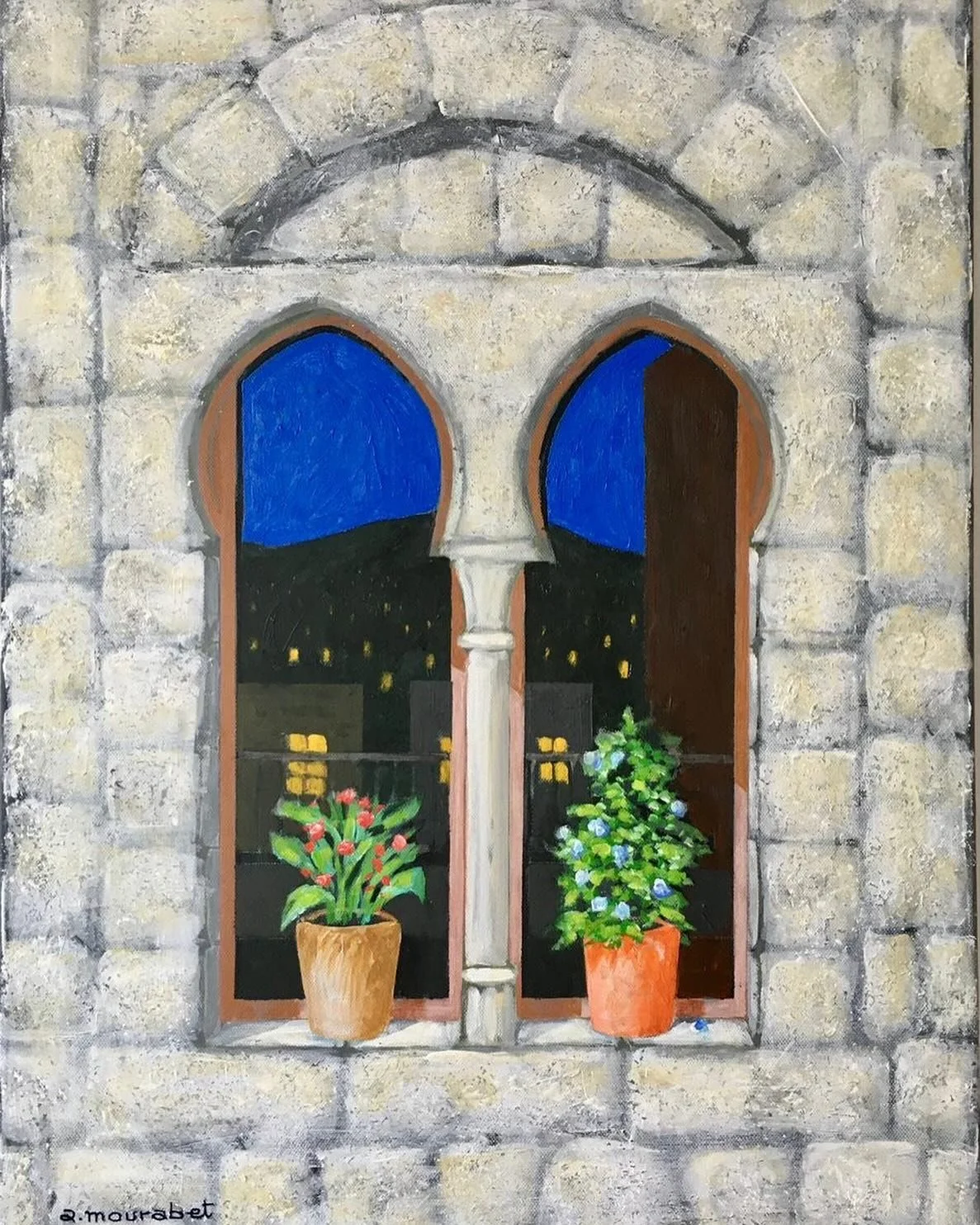 Ali Mourabet 
Acrylic on Canvas
100x70cm