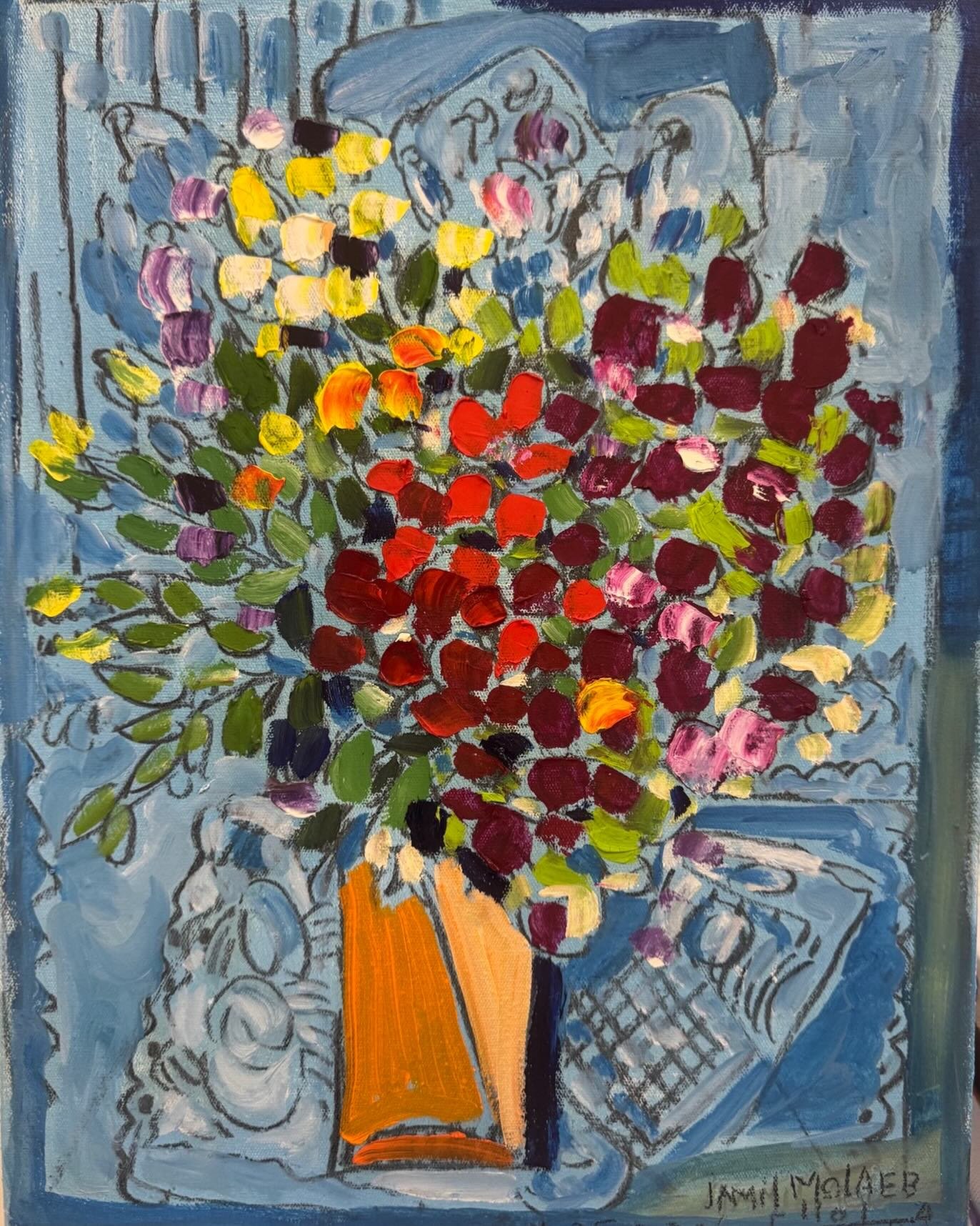 Jamil Molaeb 
Oil on Canvas
45x35cm