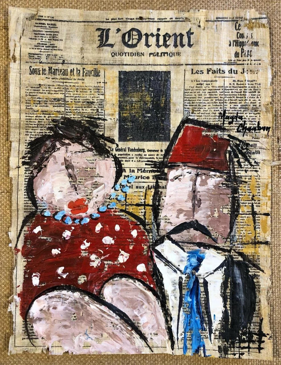 Beirut and Me %22 II, acrylic on papyrus, 35x25cm.jpg