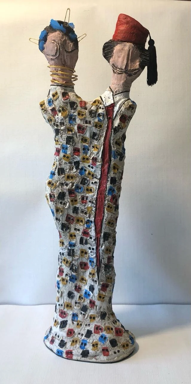 Le Couple clay sculpture 80x 24x15 cm.jpg