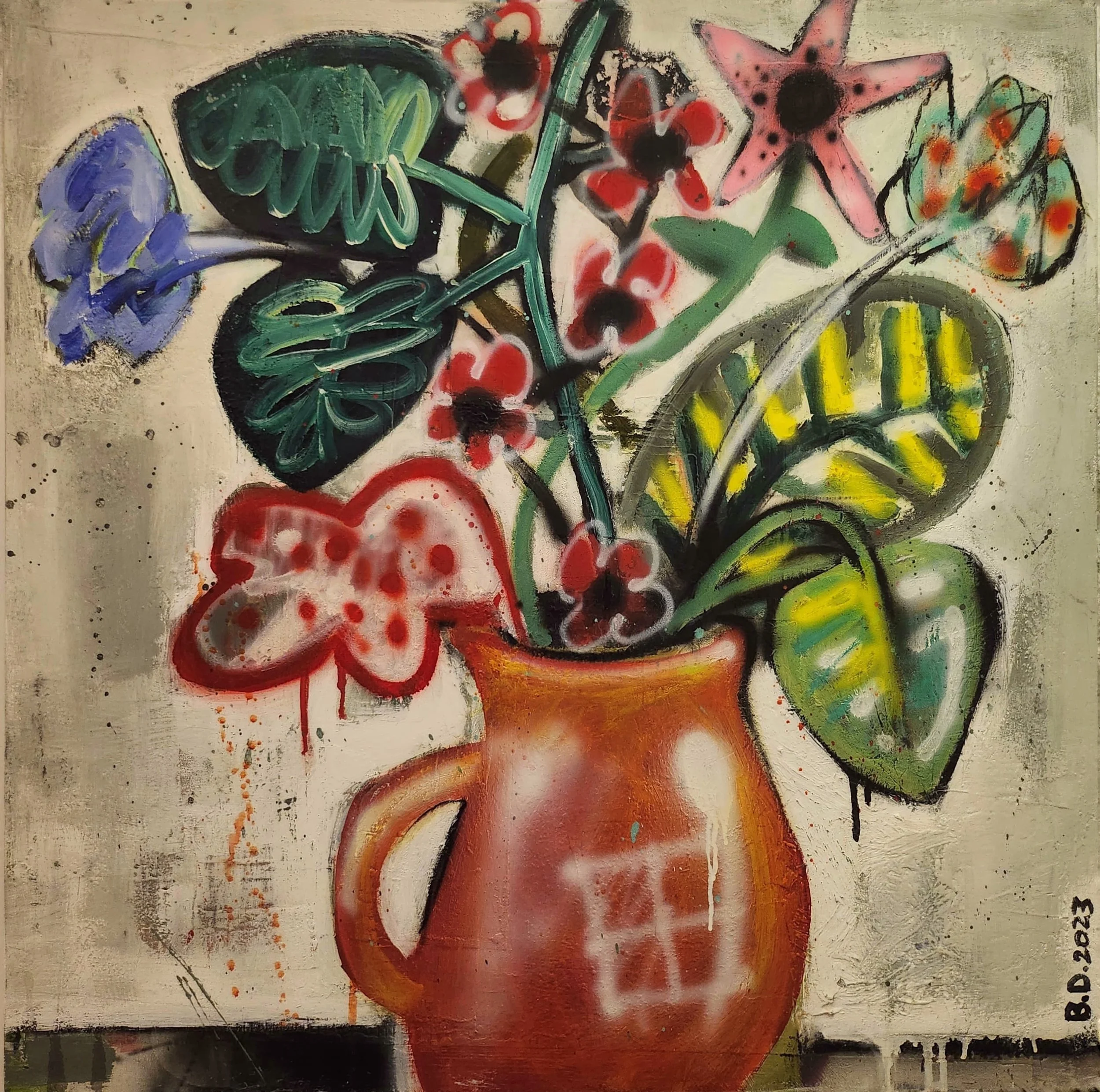 Benoit Debbane-Bouquet VII-Acrylic on Canvas-90 x 90 cm.jpeg