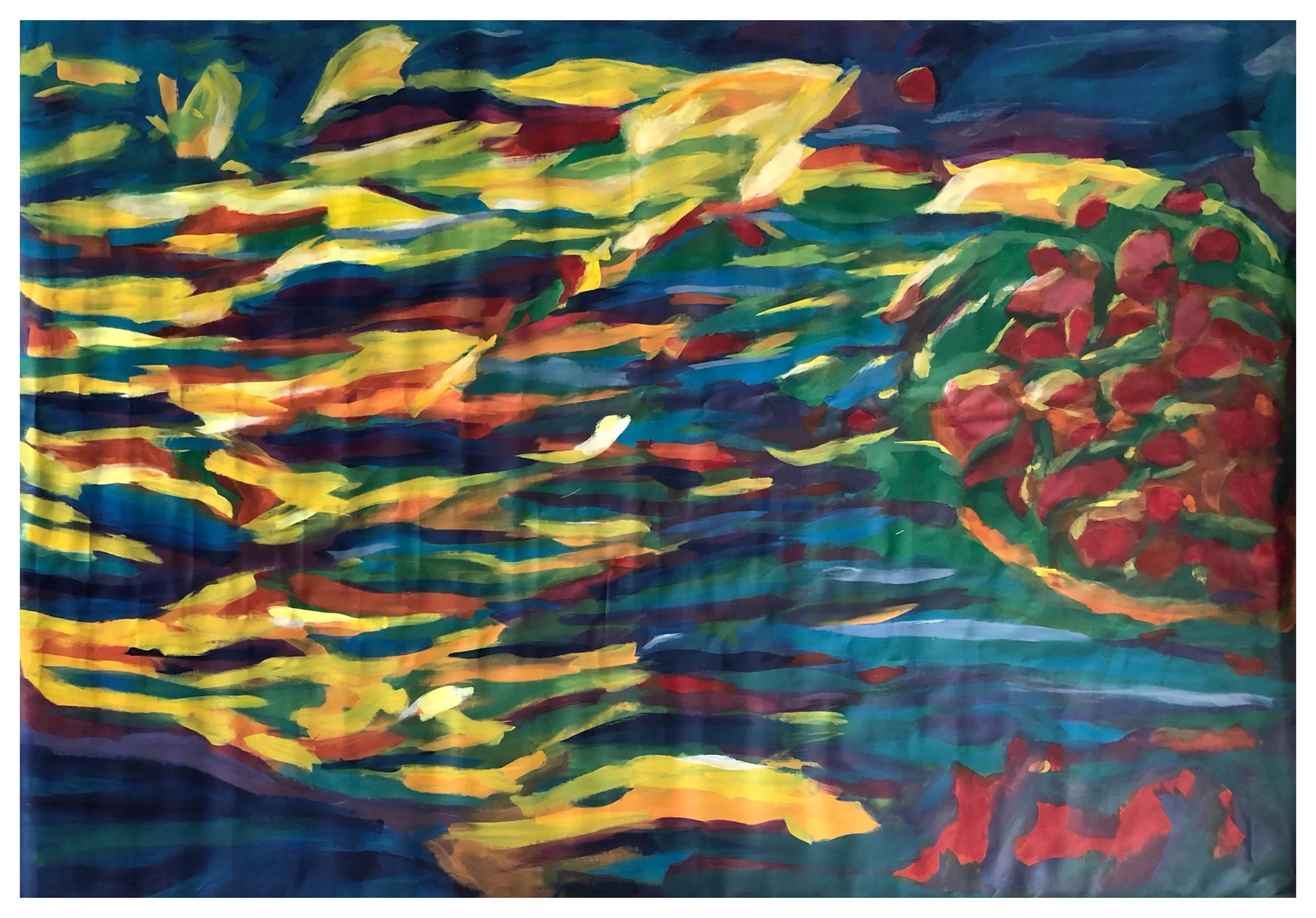 Aram Jughian-Floating Roses-Mixed Media on Canvas-140 x 210-2012 CLOSET first room W.jpg