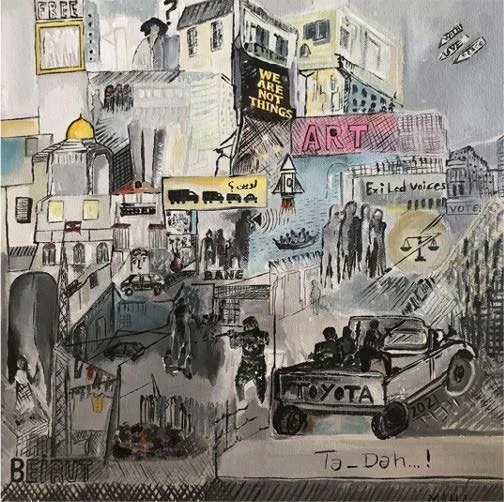 Maha ''Tale of a lost city 7 '' 40x40 cm.jpg