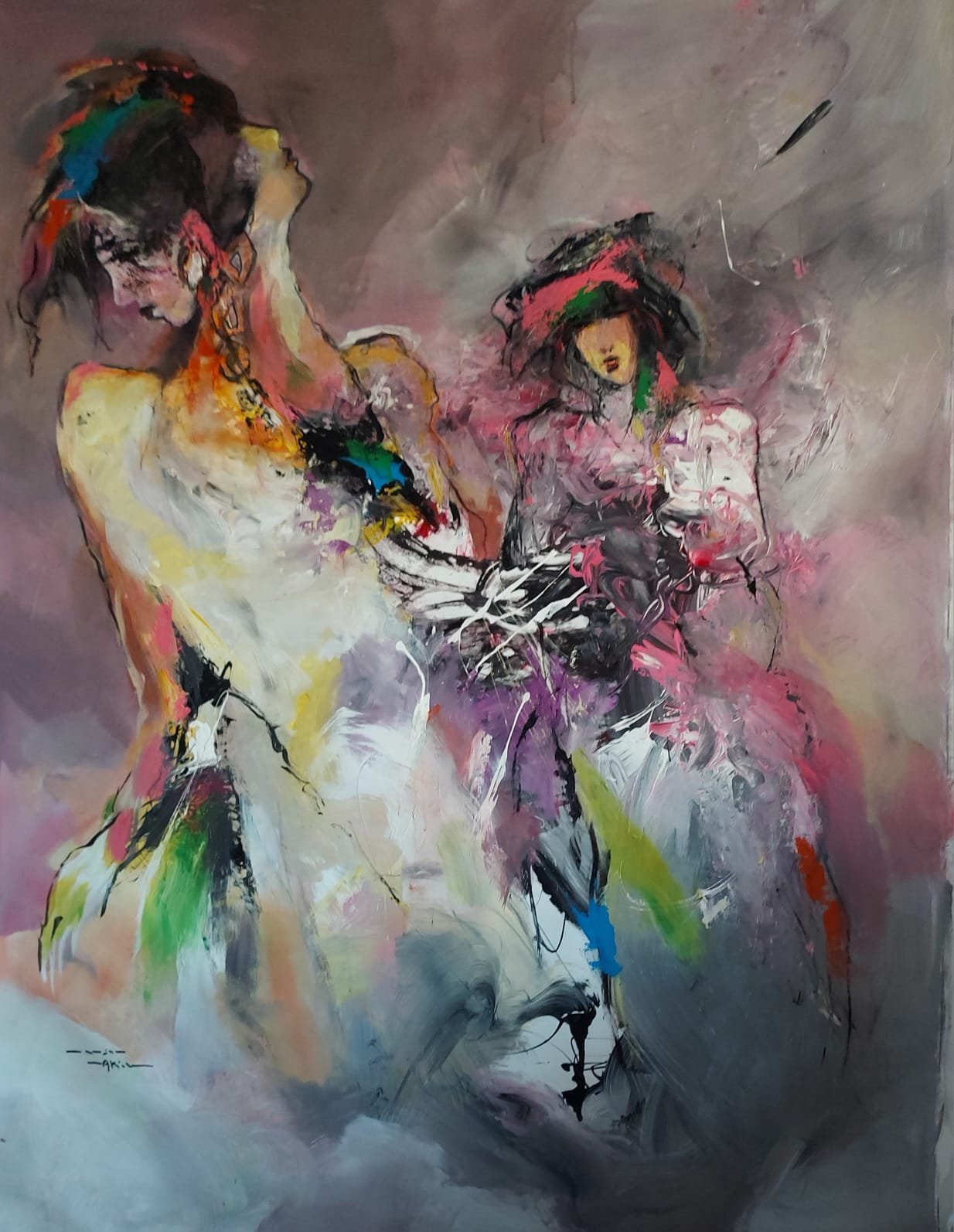 160 x 120 cm 3460$ unstreteched Hazem Akil.jpeg