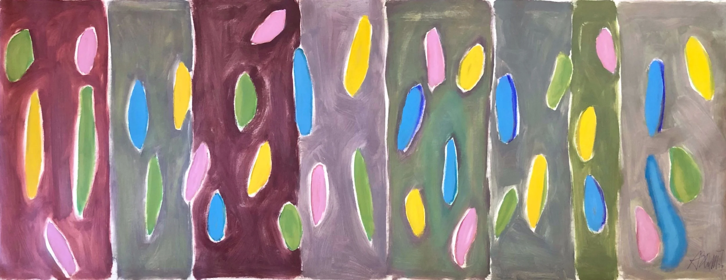 Aram Jughian-Calling All Bees-Acrylic on Canvas-45 x 140 cm-2021.JPG