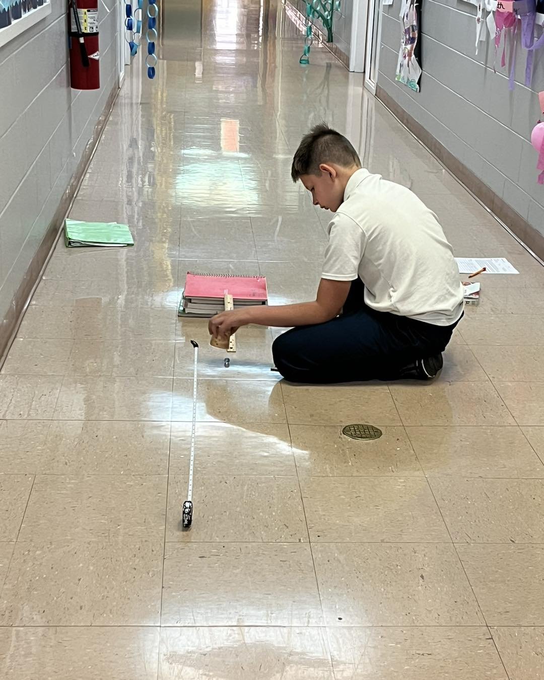 In 5th grade studying physics means experiments! The students are learning about gravity, motion, force and other elements of physics.  #fca #science #physics #motion #school #stem #steam